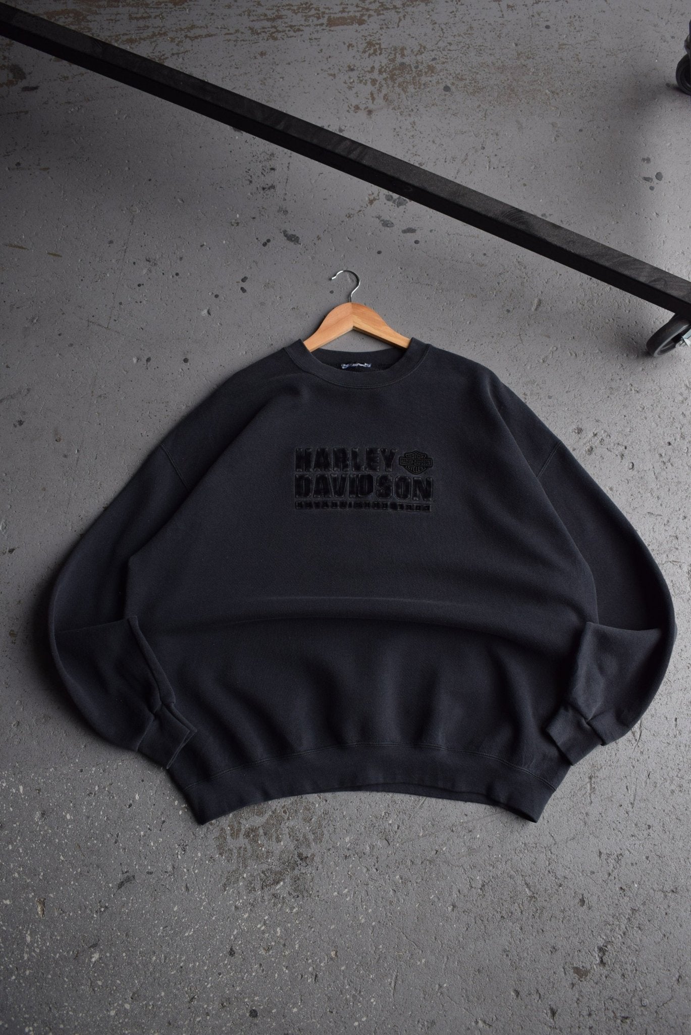 Vintage Harley Davidson Spellout Crewneck (XL/XXL) - Retrospective Store