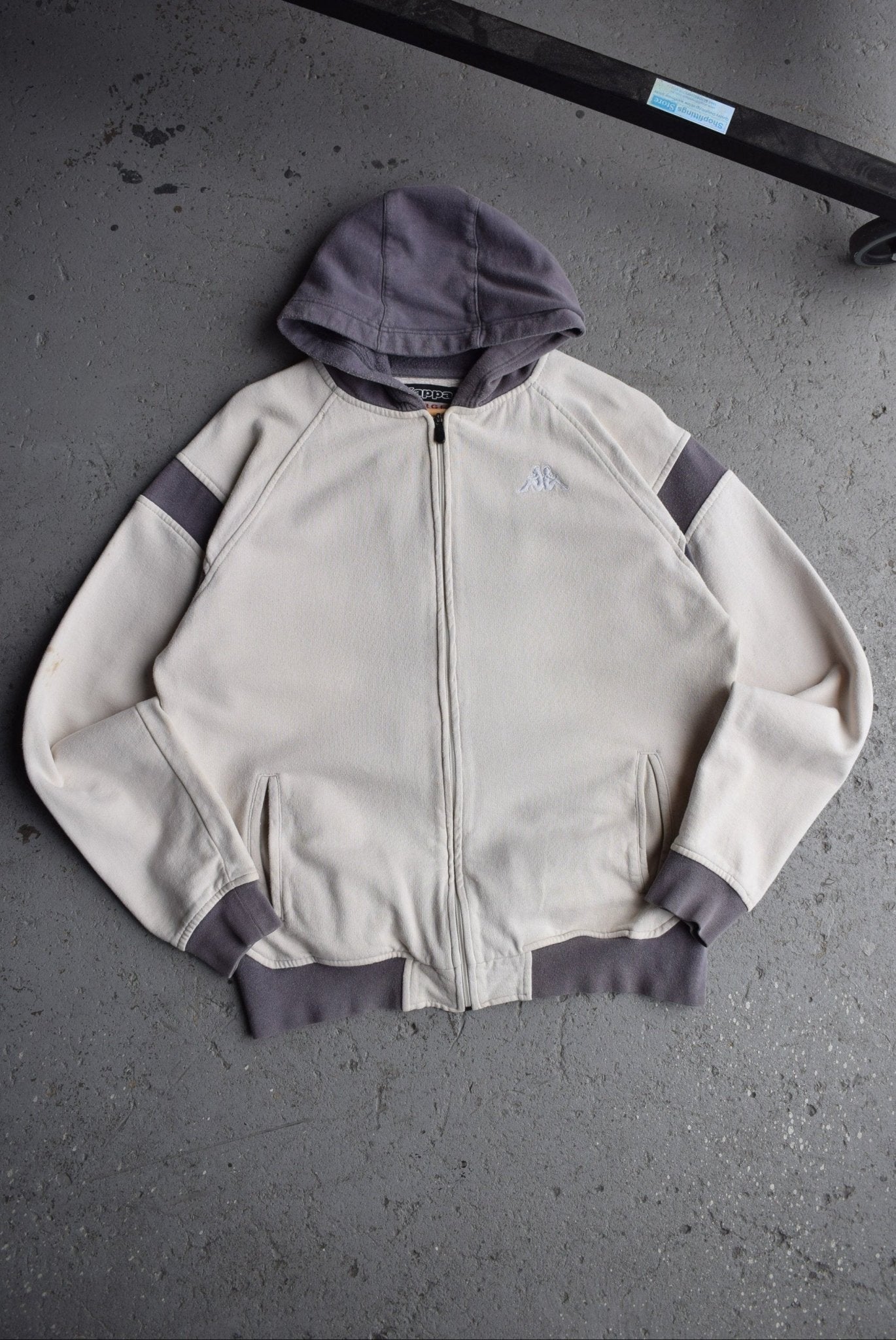 Vintage Kappa Classic Logo Embroidered Full - Zip Hoodie (M/L) - Retrospective Store