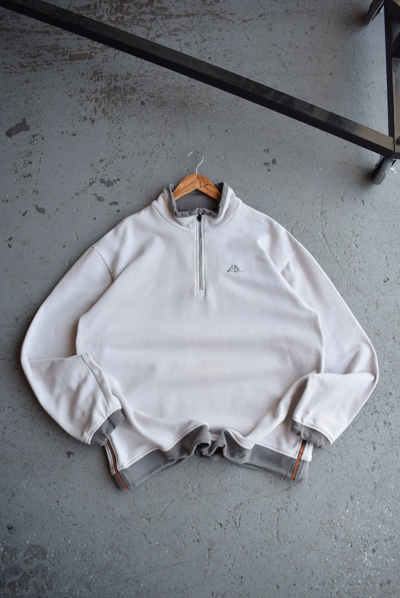 Vintage Kappa Classic Logo Embroidered Quarter Zip (XL) - Retrospective Store