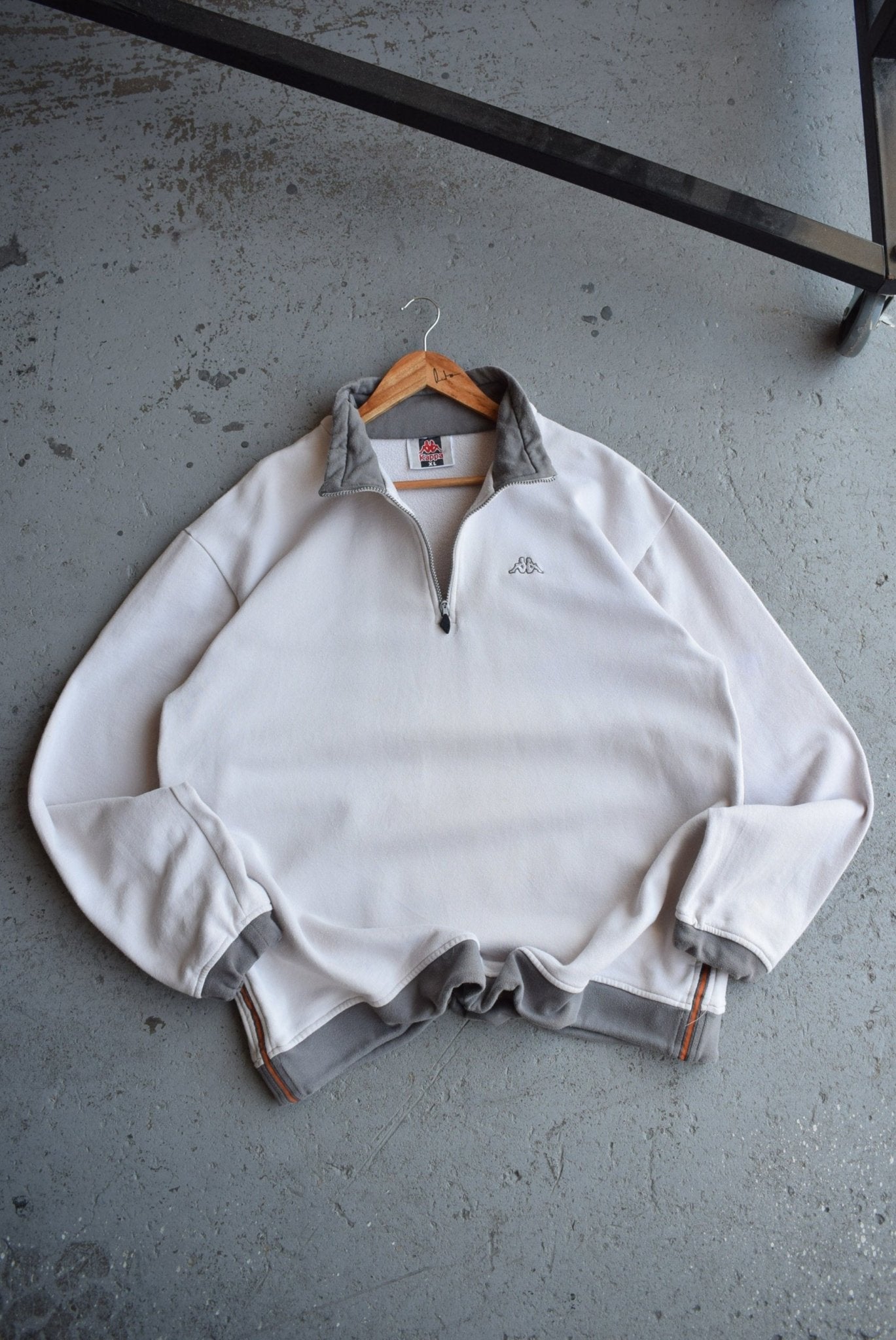 Vintage Kappa Classic Logo Embroidered Quarter Zip (XL) - Retrospective Store
