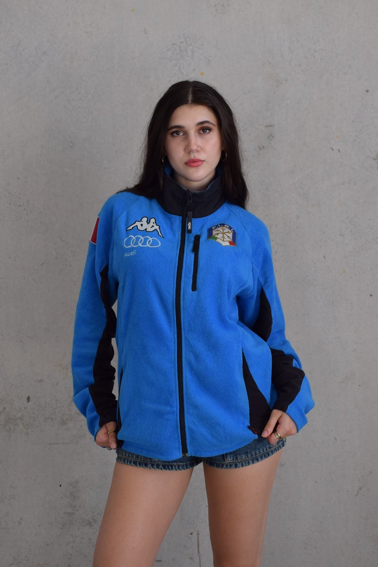 Vintage Kappa x Italy Olympic Ski Team Embroidered Fleece Jacket