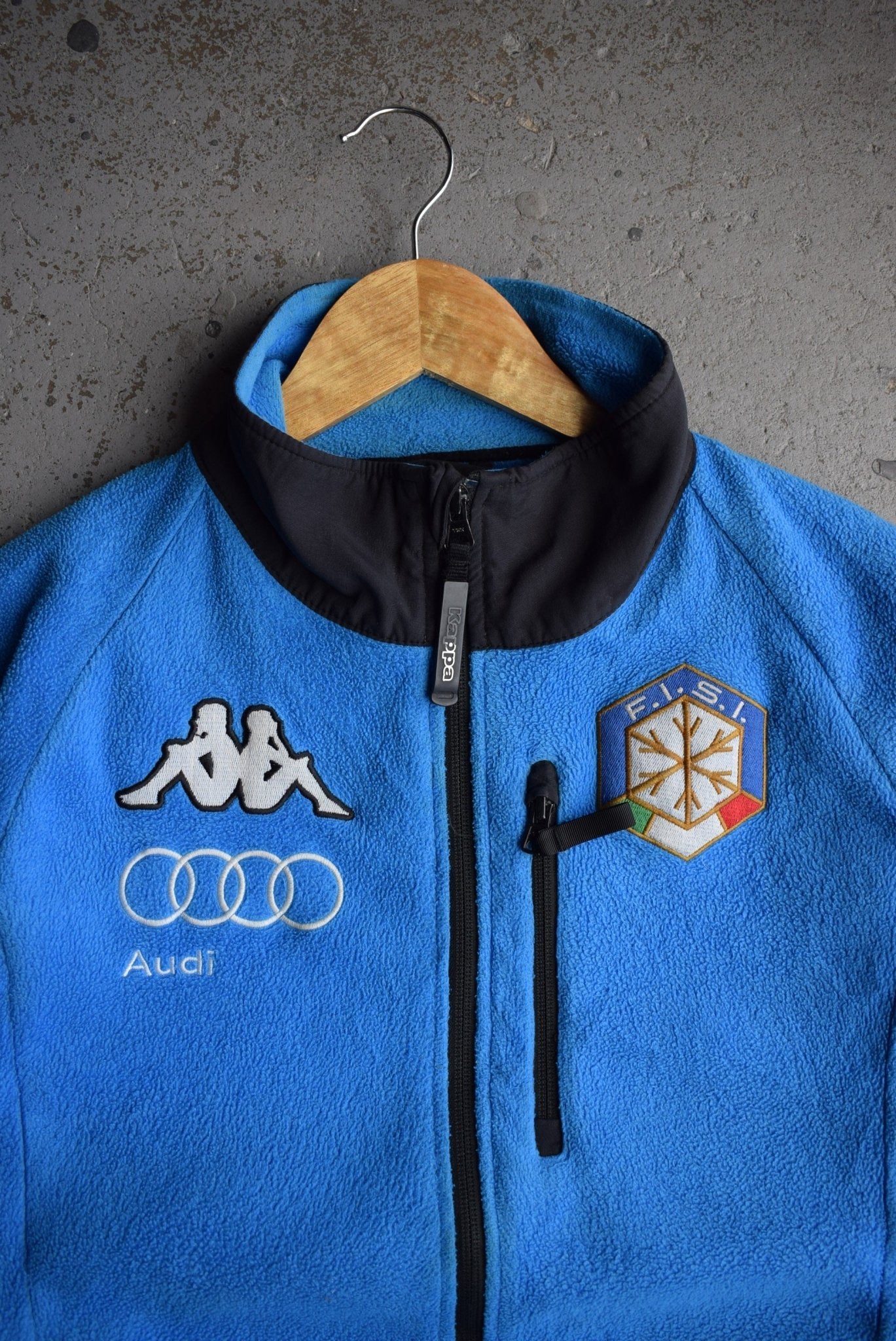 Vintage Kappa x Italy Olympic Ski Team Embroidered Fleece Jacket (M) - Retrospective Store