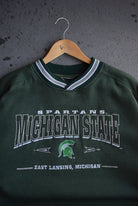 Vintage LEE Sports x Michigan State University Embroidered Crewneck (L/XL) - Retrospective Store