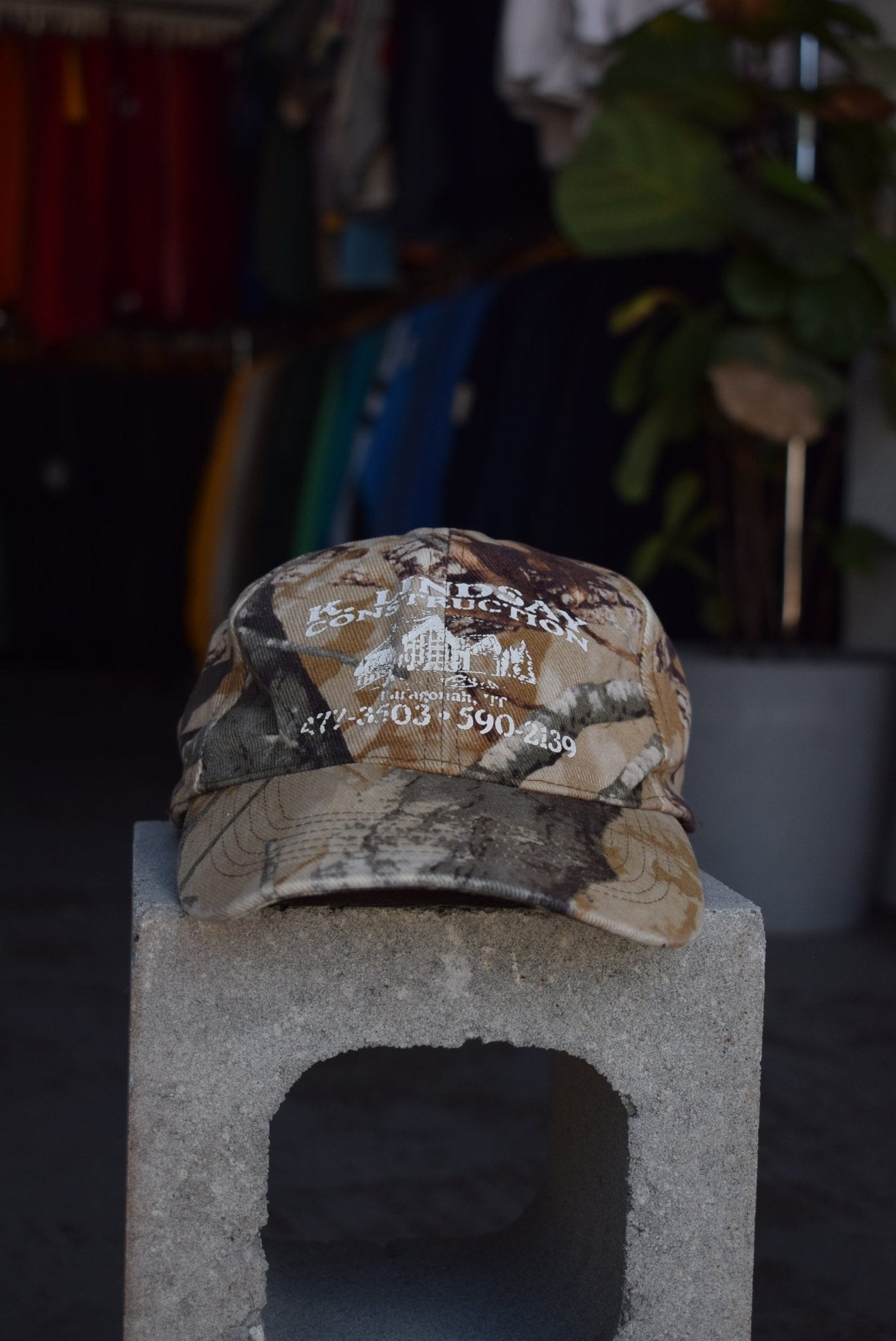 Vintage Lindsay Contruction Real Tree Hat - Retrospective Store