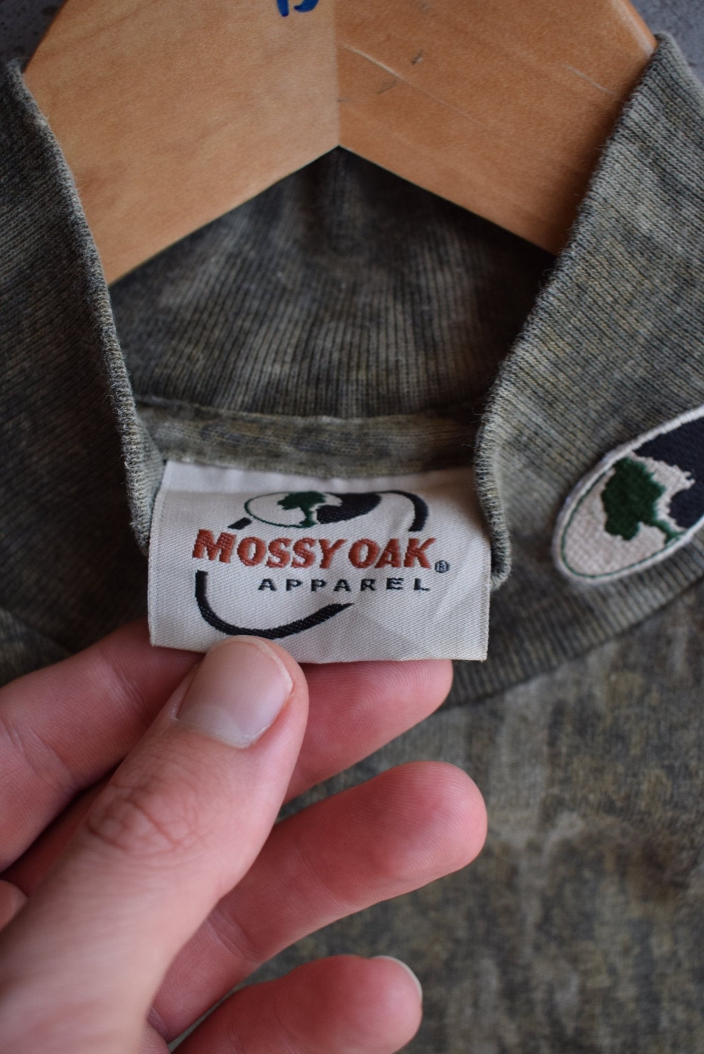 Vintage Mossy Oak Classic Logo Embroidered Mockneck (M) - Retrospective Store