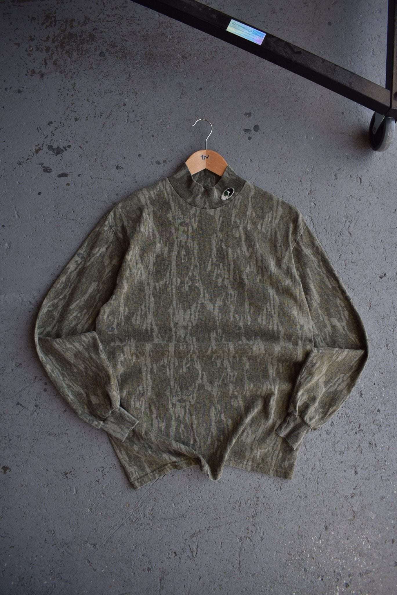 Vintage Mossy Oak Classic Logo Embroidered Mockneck (M) - Retrospective Store