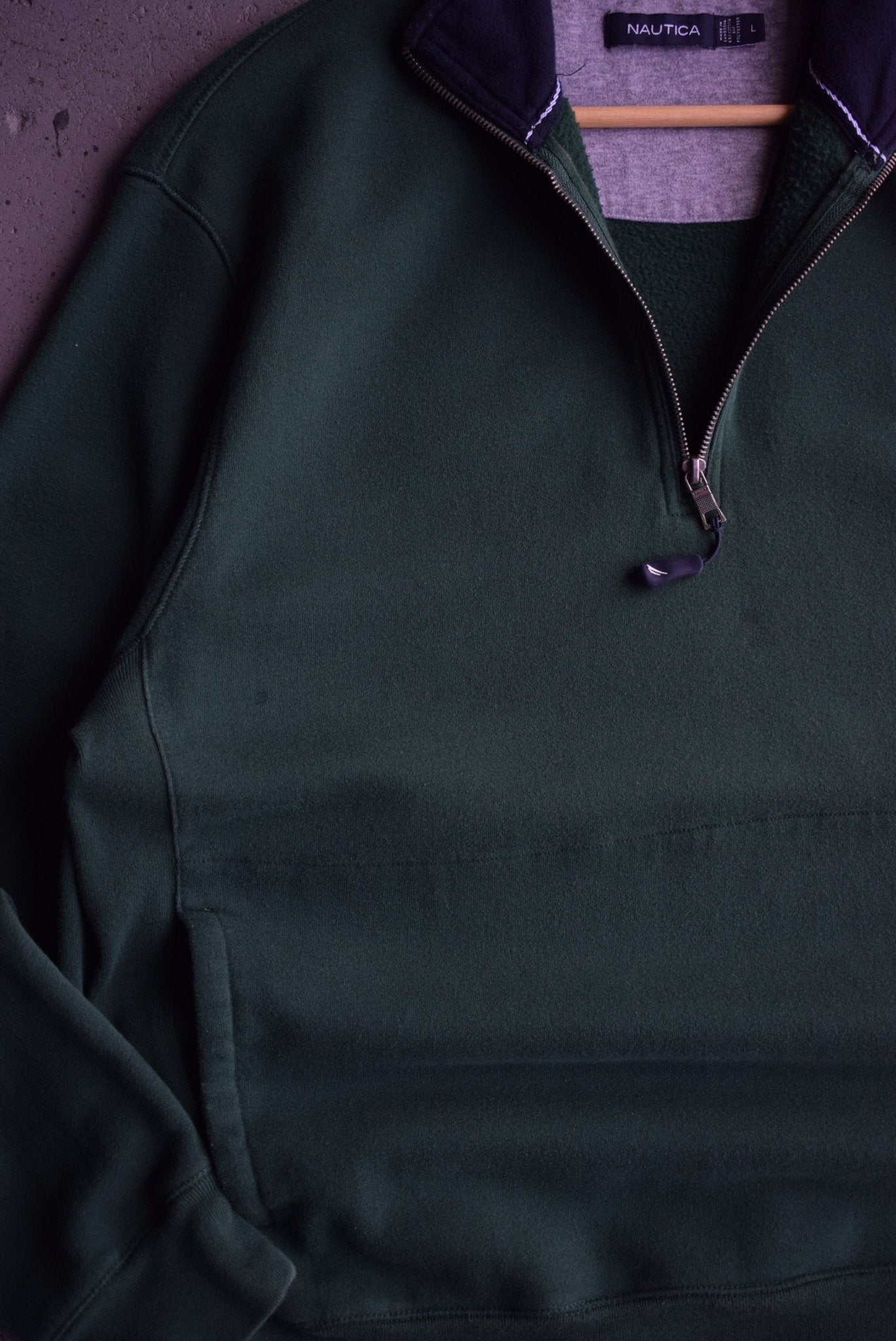 Vintage Nautica Classic Logo Embroidered Quarter Zip (L) - Retrospective Store