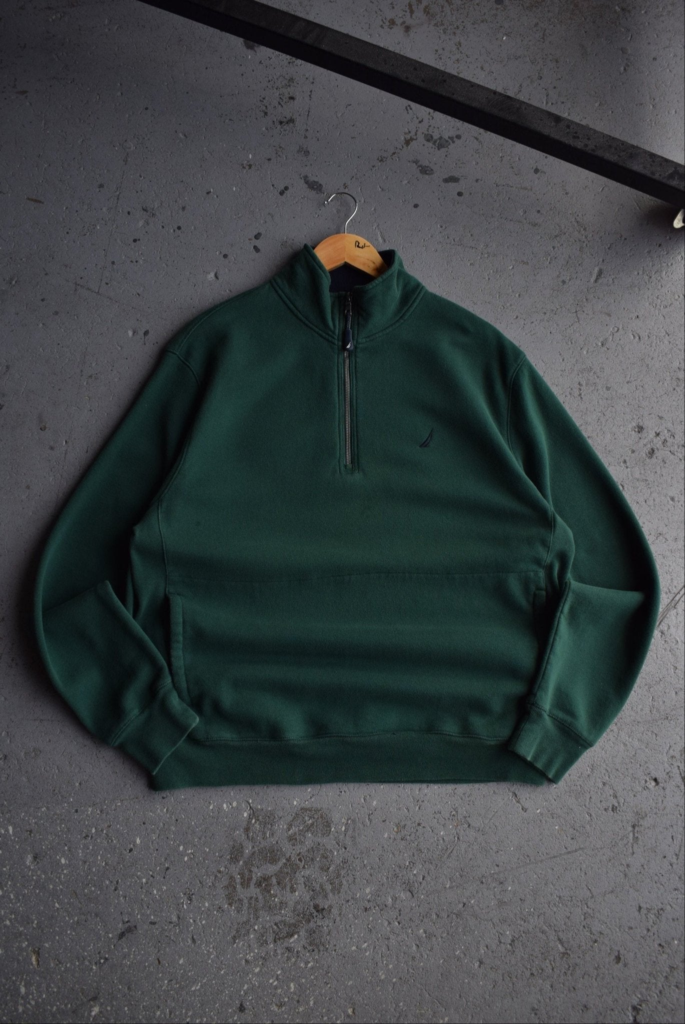 Vintage Nautica Classic Logo Embroidered Quarter Zip (L) - Retrospective Store