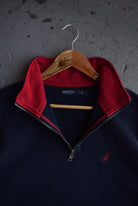 Vintage Nautica Classic Logo Embroidered Quarter Zip (M/L) - Retrospective Store