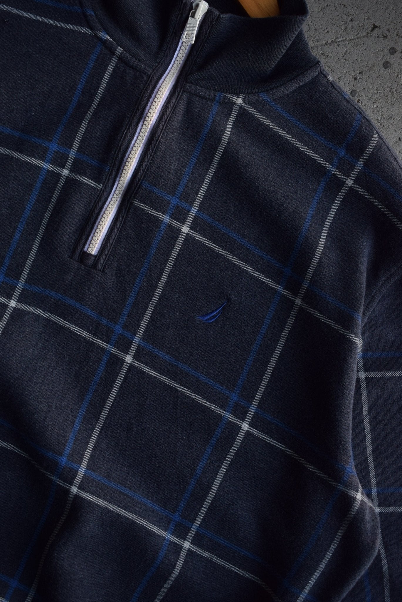 Vintage Nautica Classic Logo Quarter Zip (XL) - Retrospective Store