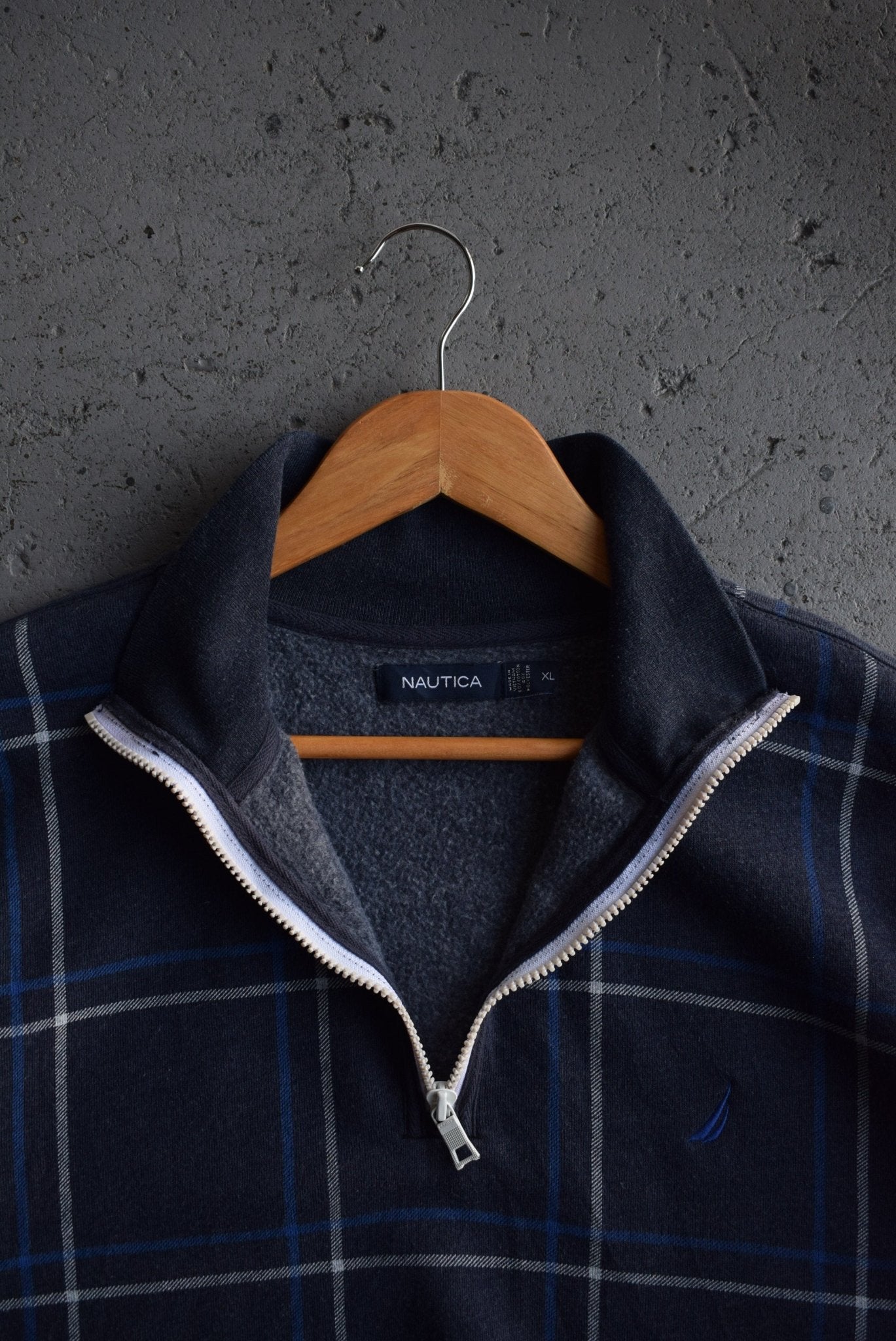 Vintage Nautica Classic Logo Quarter Zip (XL) - Retrospective Store