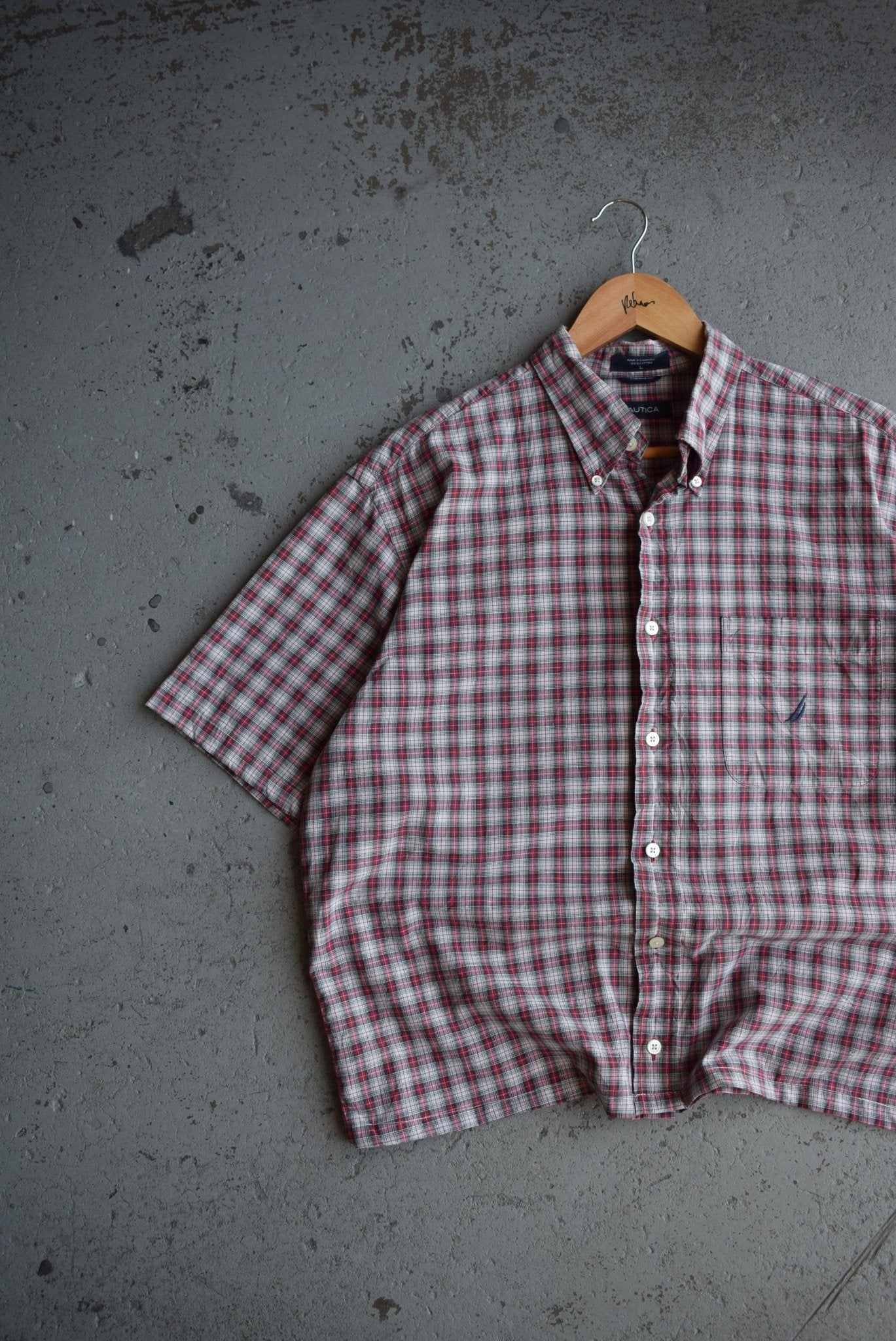 Vintage Nautica Cropped Button Up (L) - Retrospective Store
