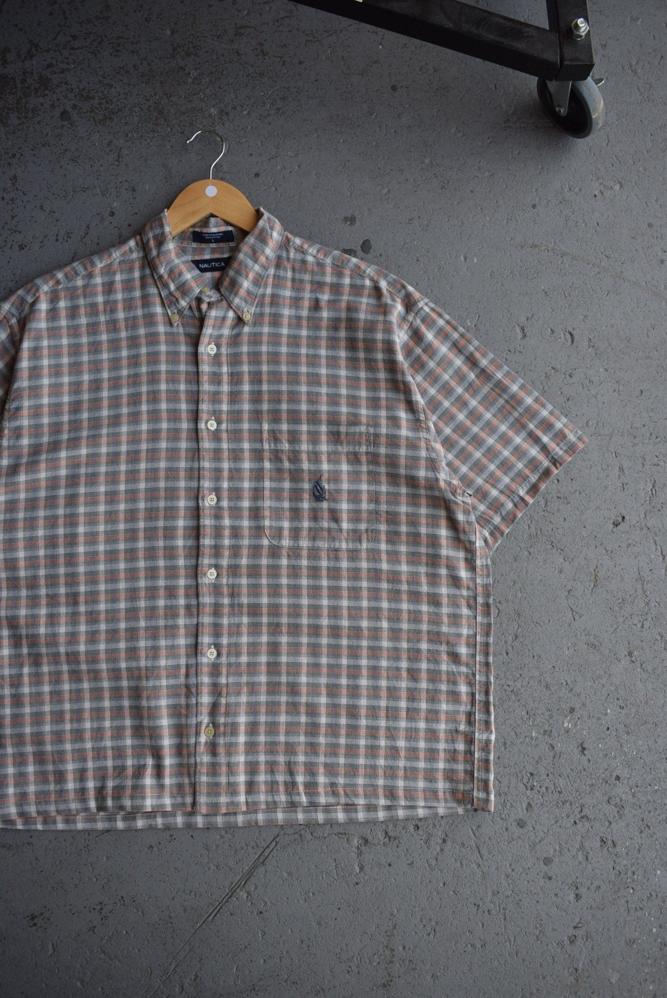 Vintage Nautica Cropped Button Up (L) - Retrospective Store