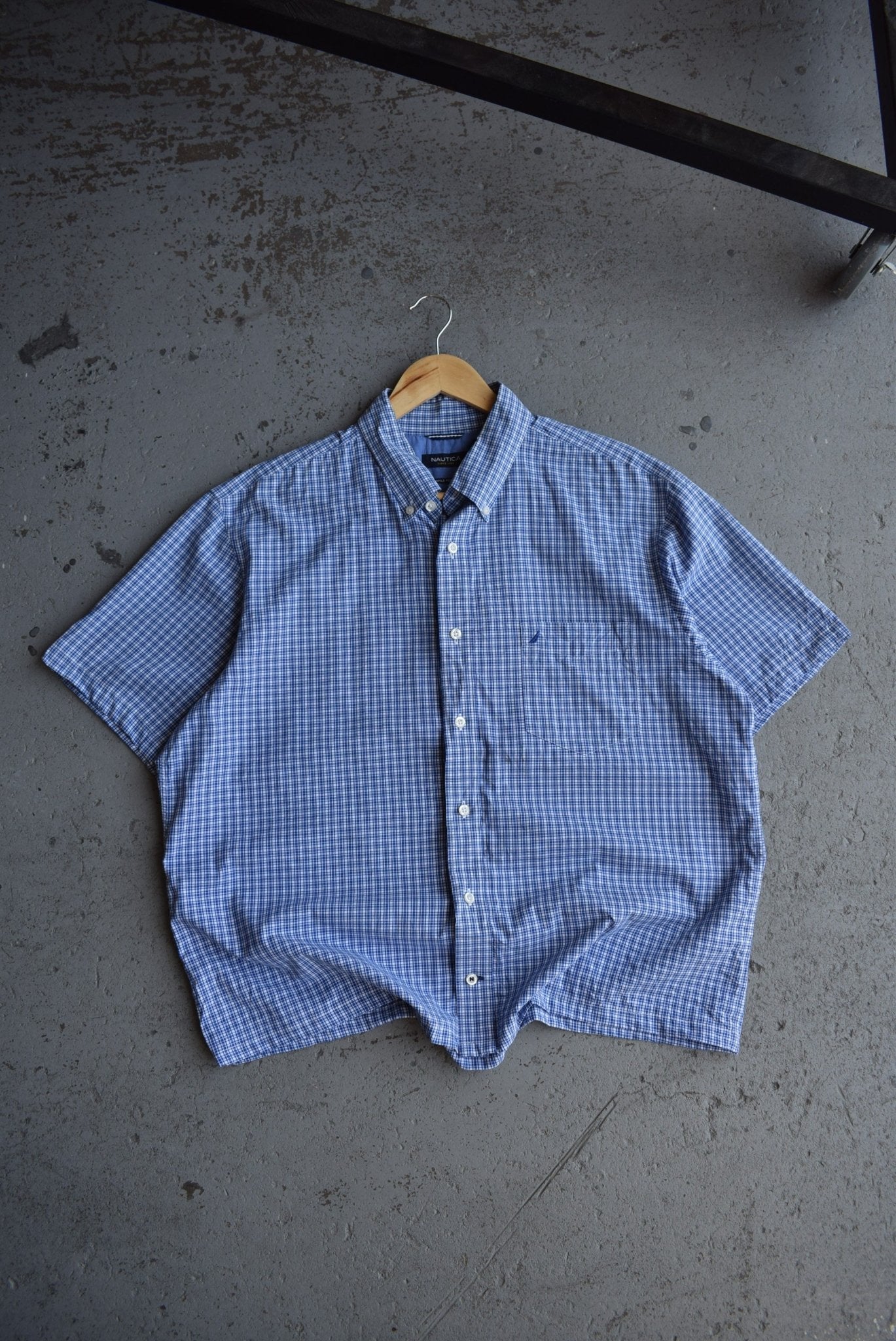 Vintage Nautica Cropped Button Up (L/XL) - Retrospective Store