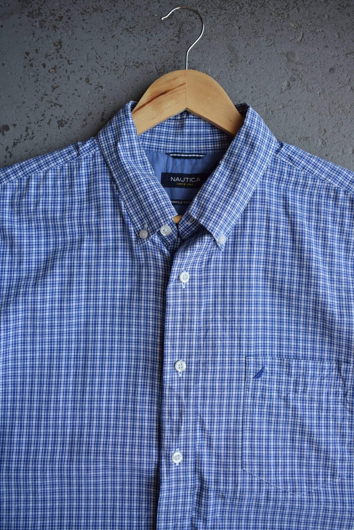 Vintage Nautica Cropped Button Up (L/XL) - Retrospective Store