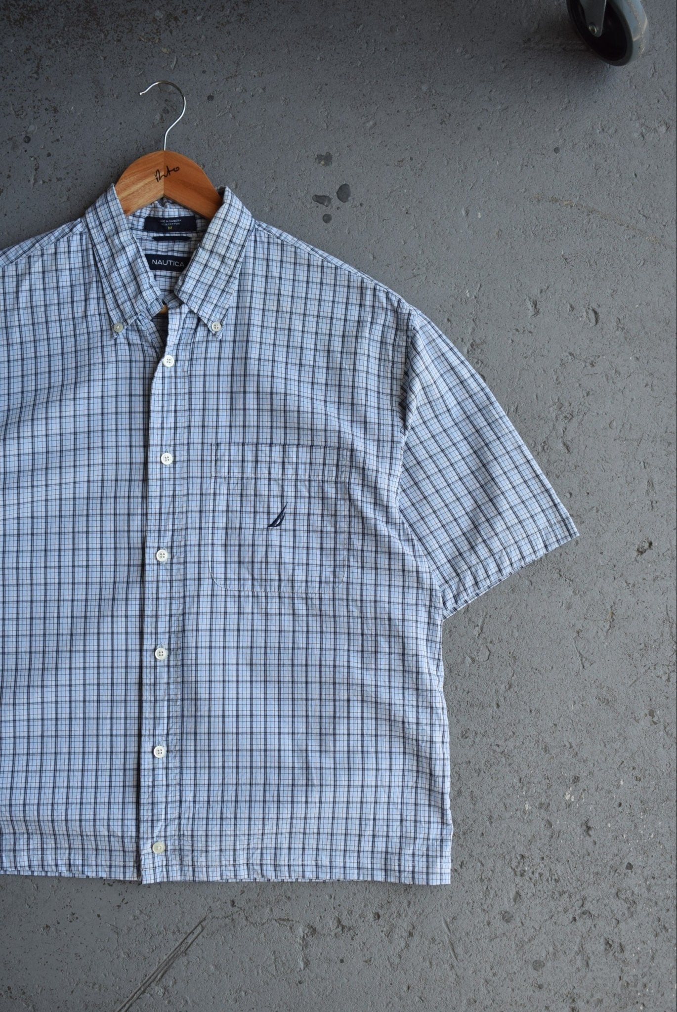 Vintage Nautica Cropped Button Up (M) - Retrospective Store
