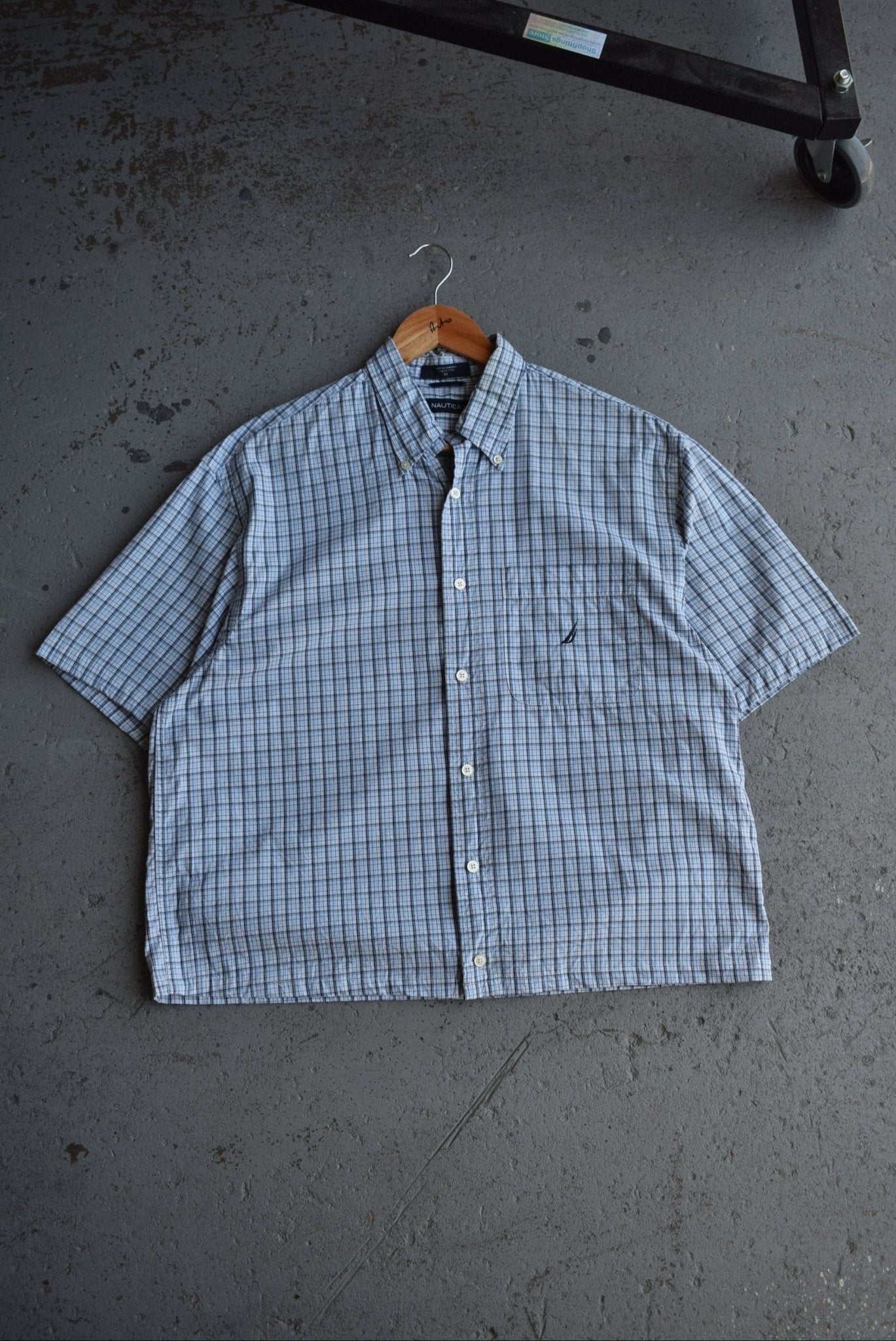 Vintage Nautica Cropped Button Up (M) - Retrospective Store