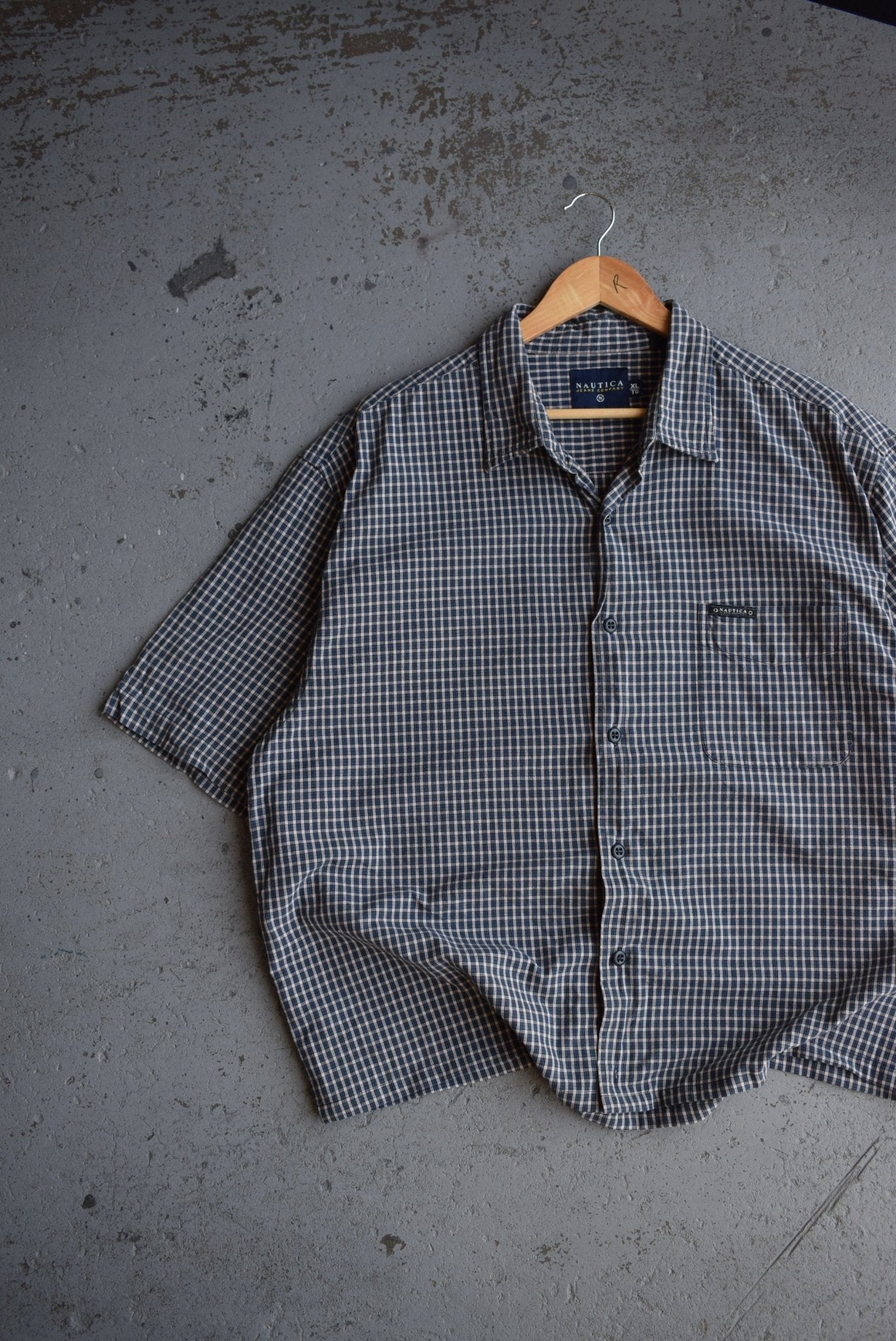 Vintage Nautica Cropped Button Up (XL) - Retrospective Store