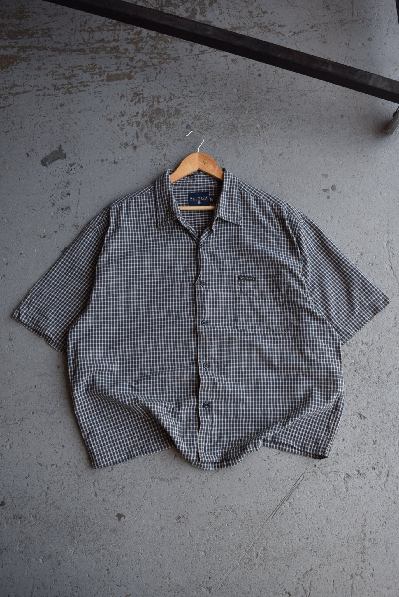Vintage Nautica Cropped Button Up (XL) - Retrospective Store