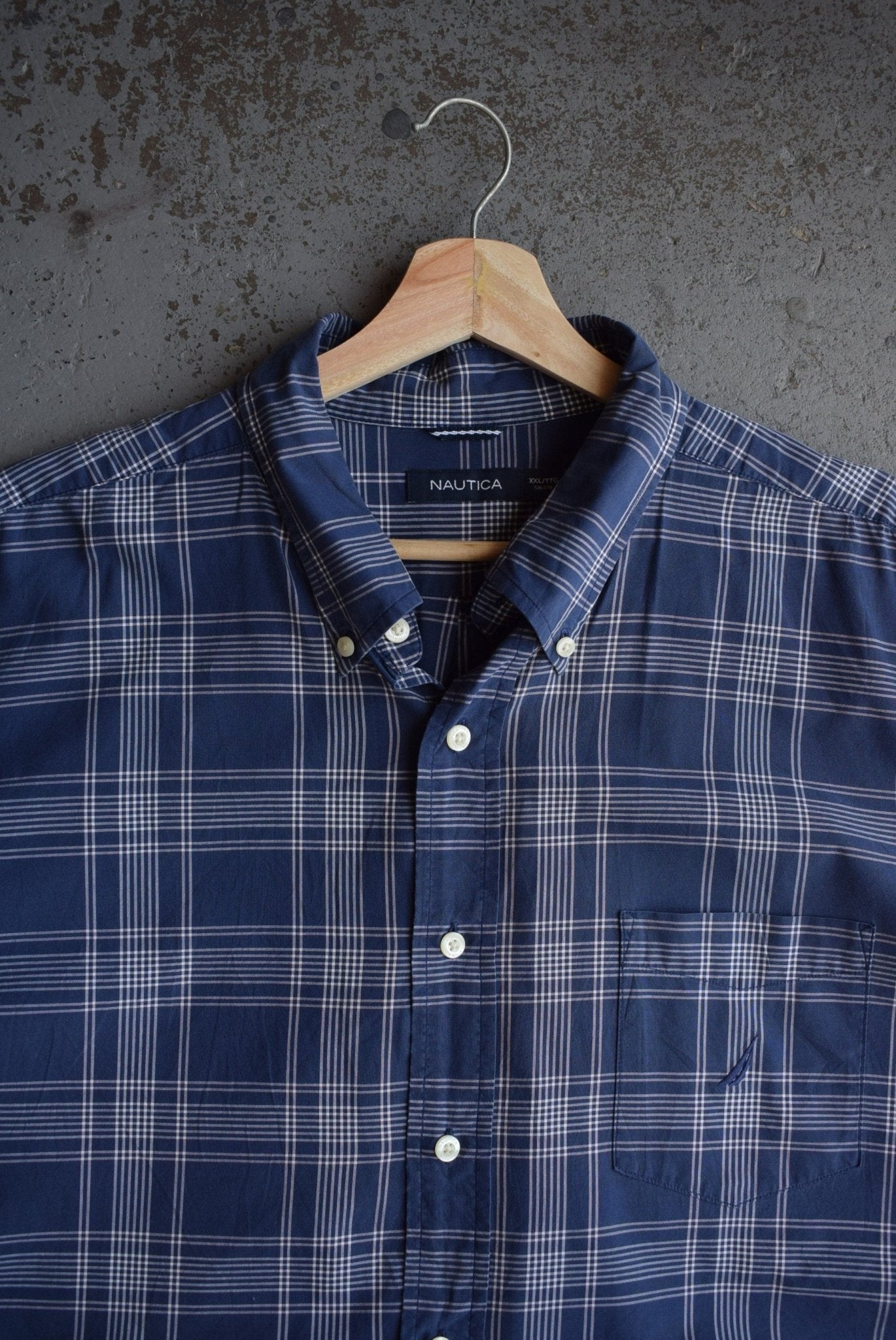 Vintage Nautica Cropped Button Up (XXL) - Retrospective Store