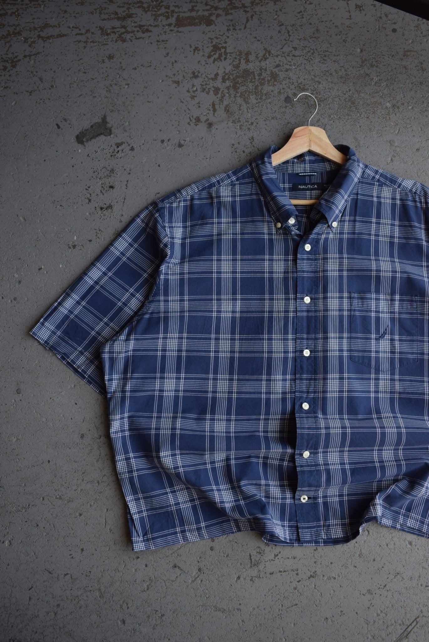 Vintage Nautica Cropped Button Up (XXL) - Retrospective Store