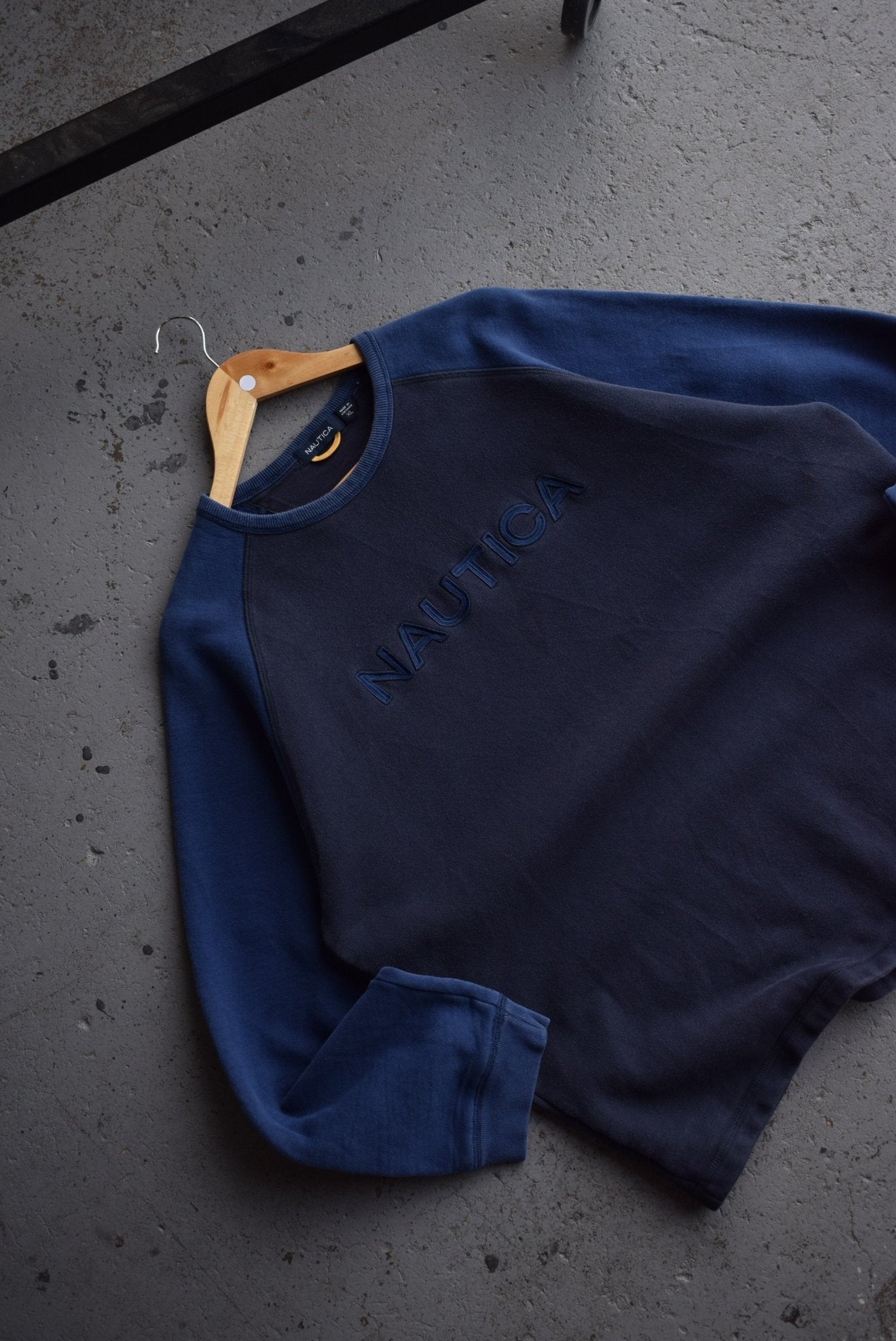Vintage Nautica Embroidered Spellout Crewneck (XL) - Retrospective Store