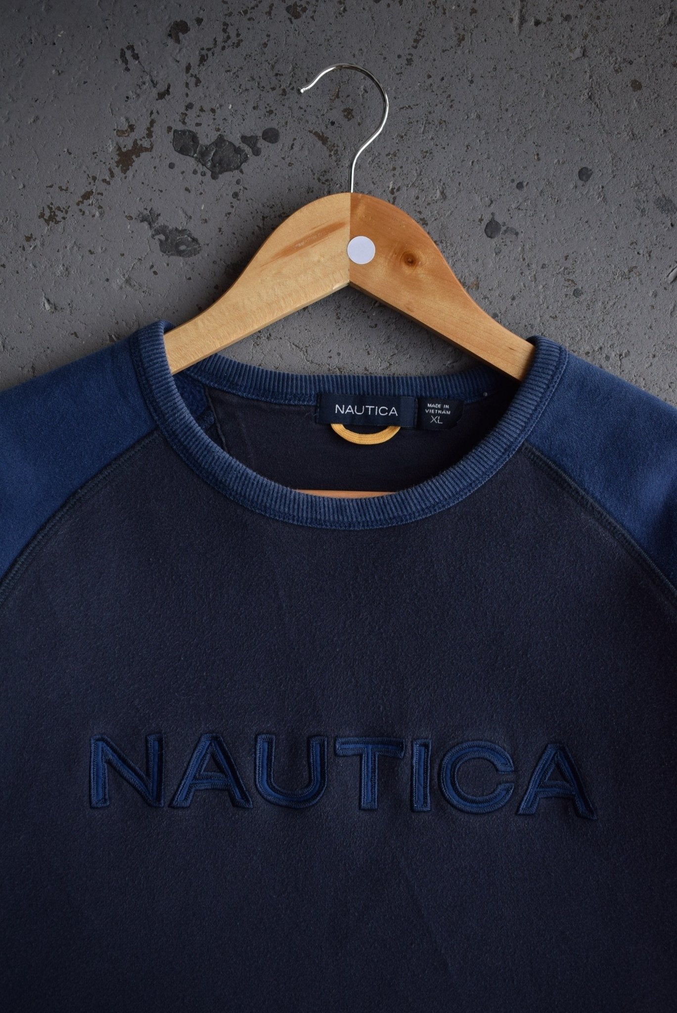Vintage Nautica Embroidered Spellout Crewneck (XL) - Retrospective Store