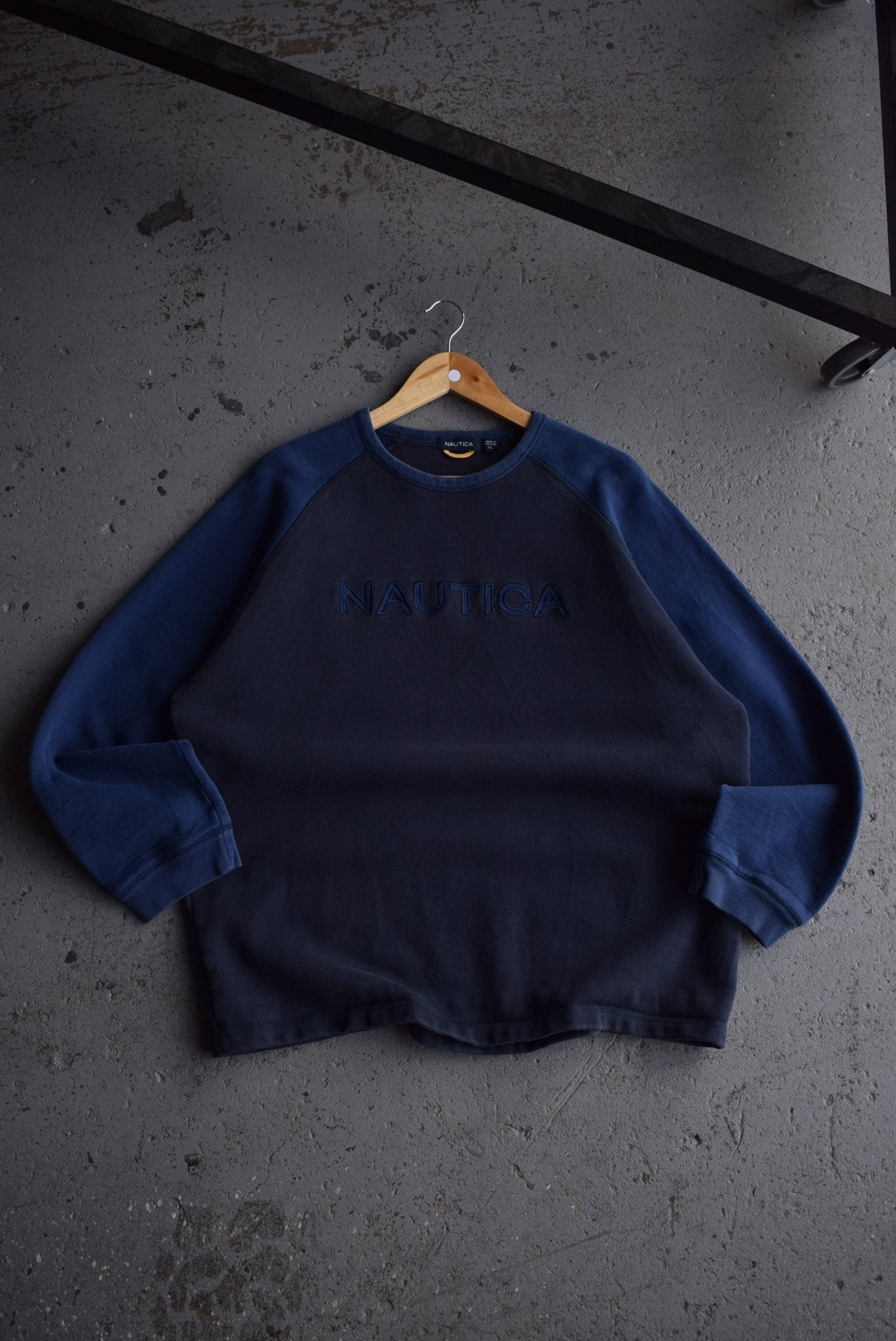 Vintage Nautica Embroidered Spellout Crewneck (XL) - Retrospective Store