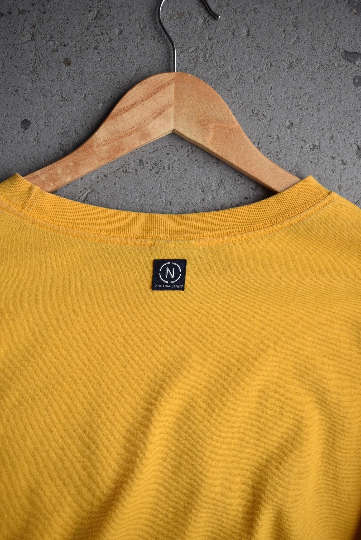 Vintage Nautica Jeans Company Embroidered Spellout Tee (XL) - Retrospective Store
