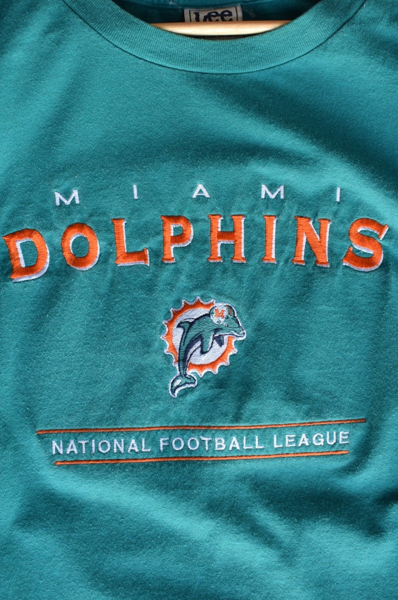Vintage NFL Miami Dolphins Embroidered Tee (XXL) - Retrospective Store