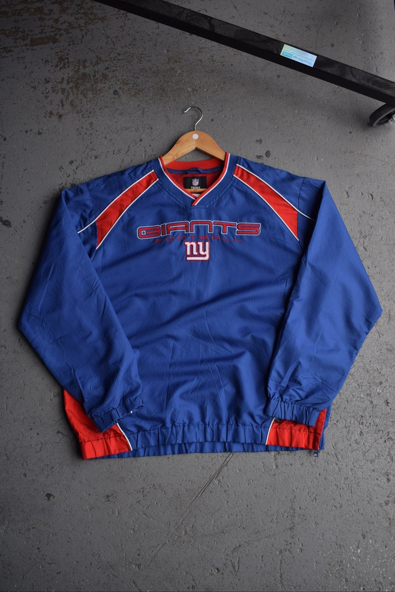Vintage NFL New York Giants Embroidered Pullover Jacket (L) - Retrospective Store