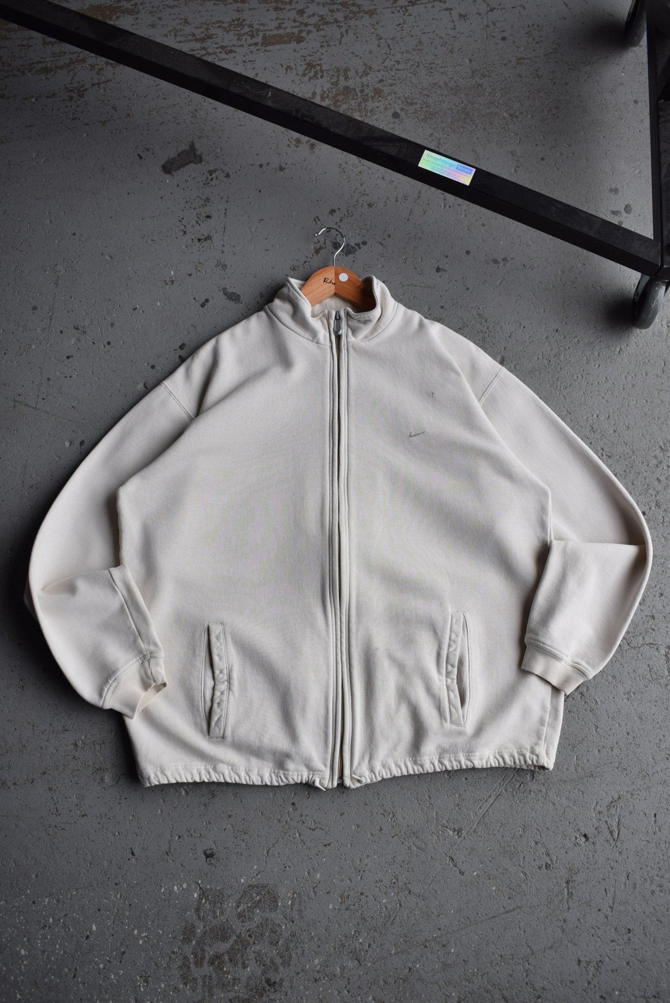 Vintage Nike Classic Logo Embroidered Full Zip Jacket (L) - Retrospective Store