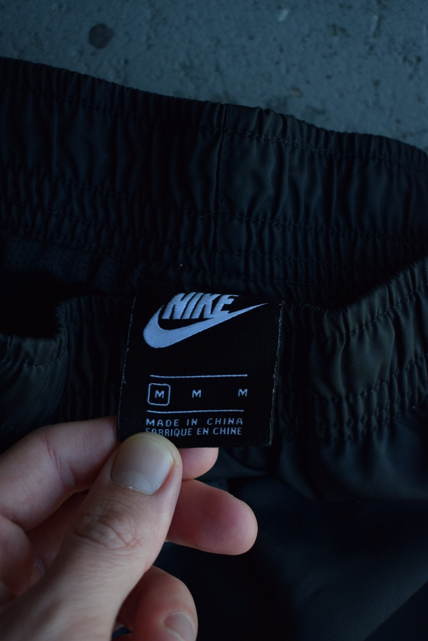 Vintage Nike Classic Logo Embroidered Snap Track Pants (M) - Retrospective Store