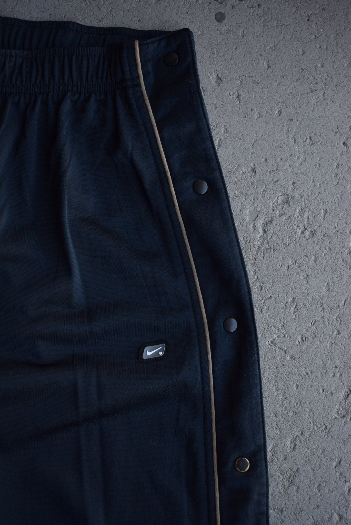 Vintage Nike Classic Logo Snap Track Pants (XL) - Retrospective Store