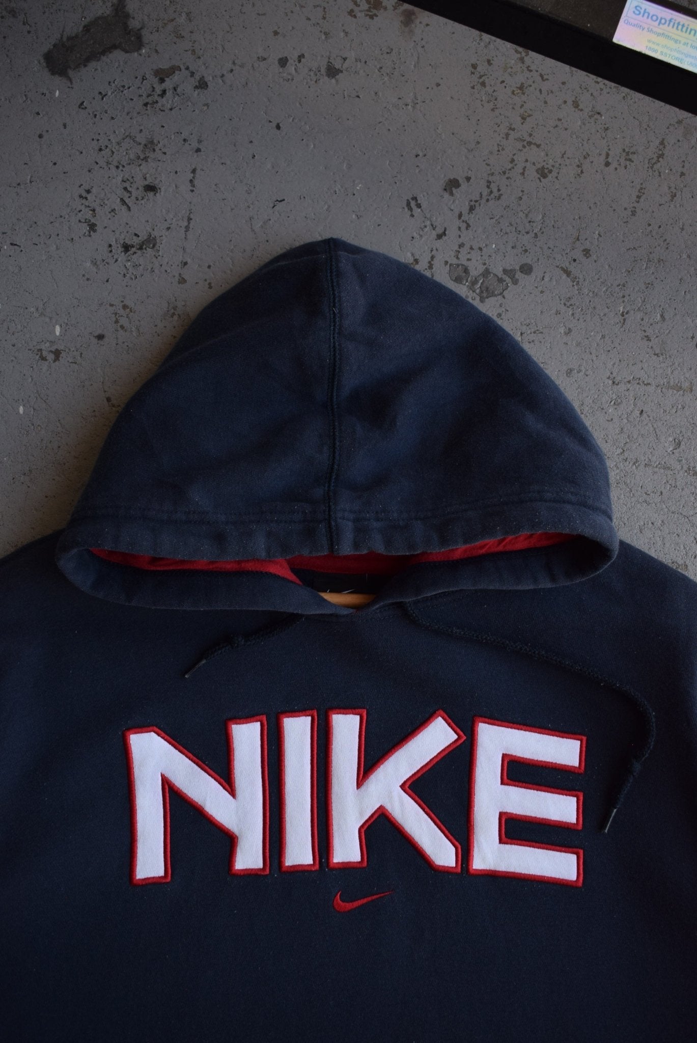 Vintage Nike Embroidered Spellout Hoodie (XXL) - Retrospective Store
