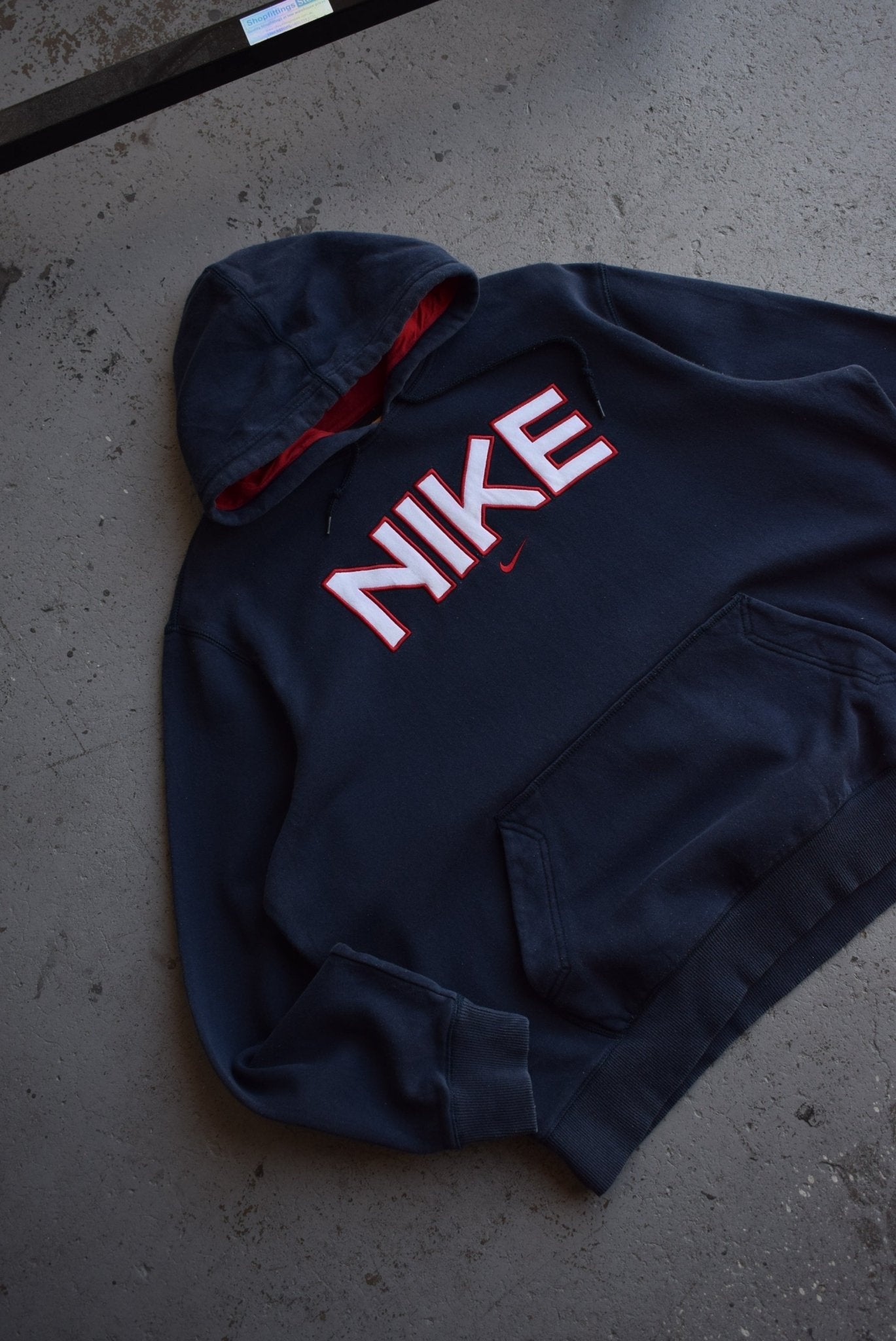 Vintage Nike Embroidered Spellout Hoodie (XXL) - Retrospective Store