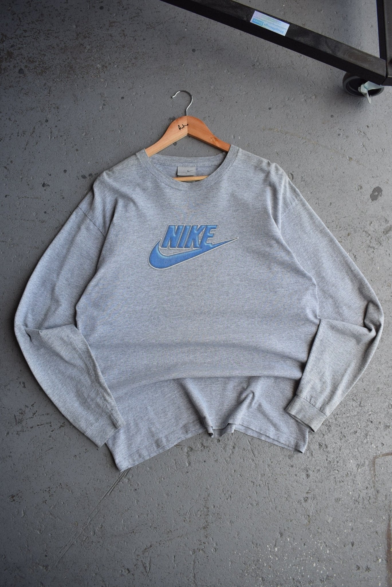 Vintage Nike Spellout Long Sleeve Tee (L) - Retrospective Store