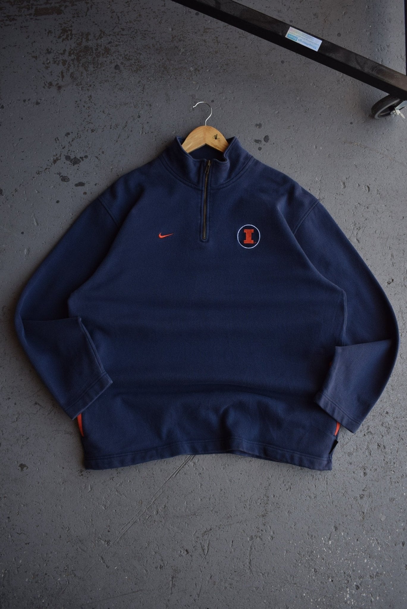 Vintage Nike x University of Illinois Embroidered Quarter Zip (XL) - Retrospective Store