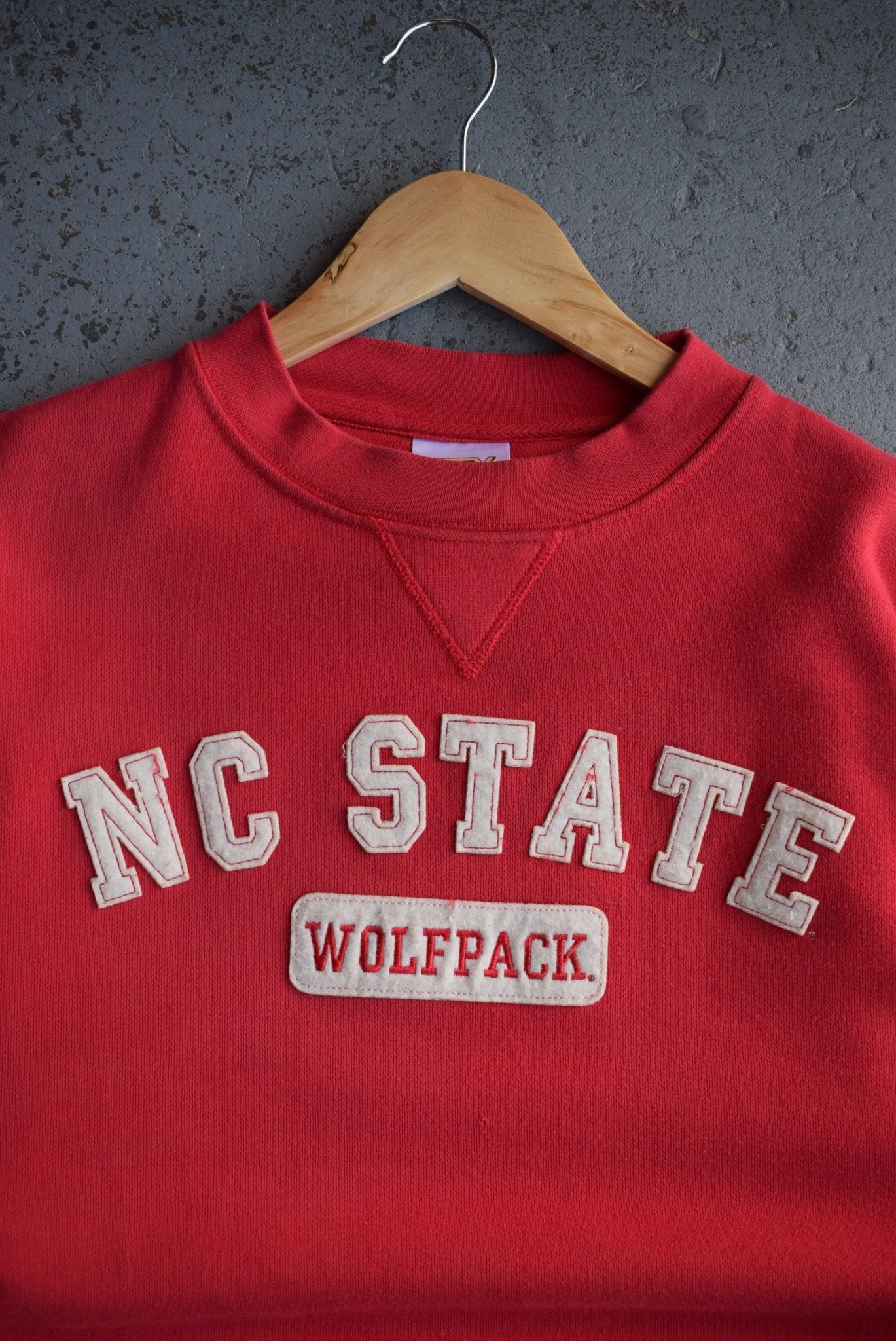 Vintage North Carolina State University Embroidered Crewneck (S) - Retrospective Store
