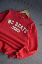Vintage North Carolina State University Embroidered Crewneck (S) - Retrospective Store