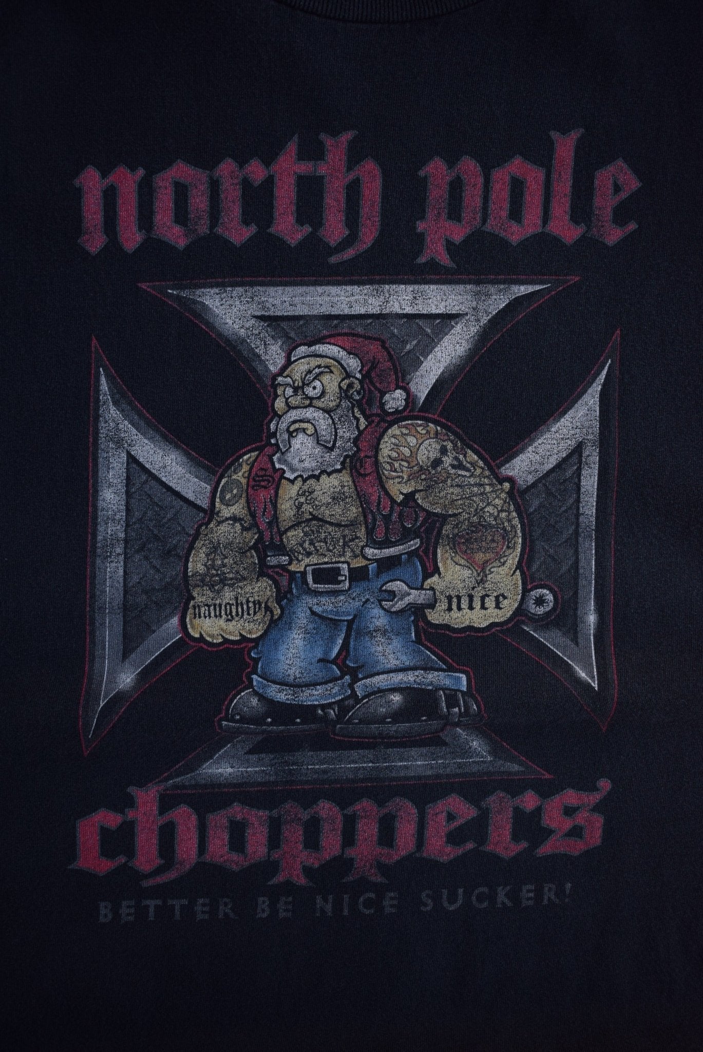 Vintage North Pole Choppers 'Better Be Nice' Tee (L) - Retrospective Store