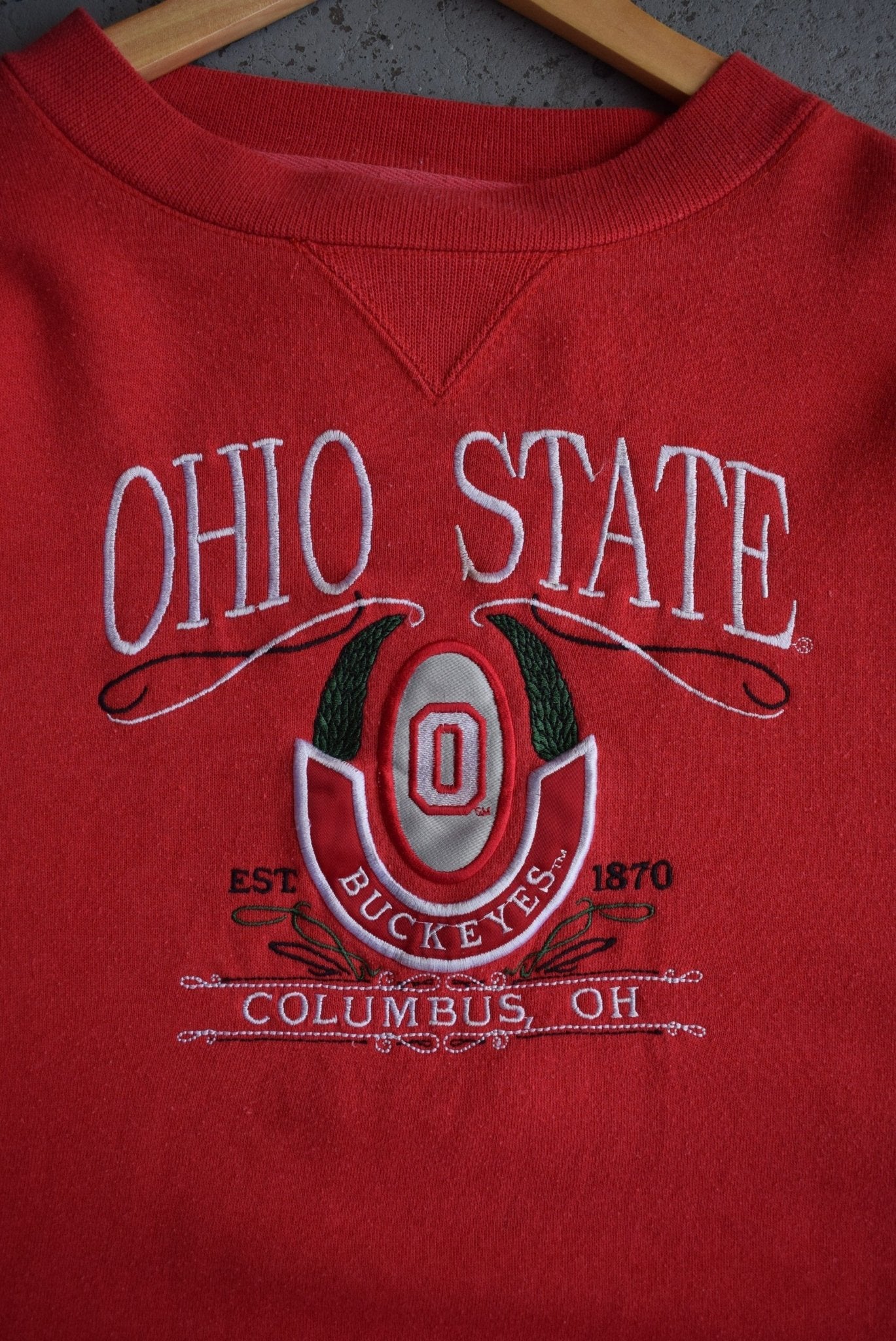 Vintage Ohio State University Embroidered Crewneck (XL) - Retrospective Store
