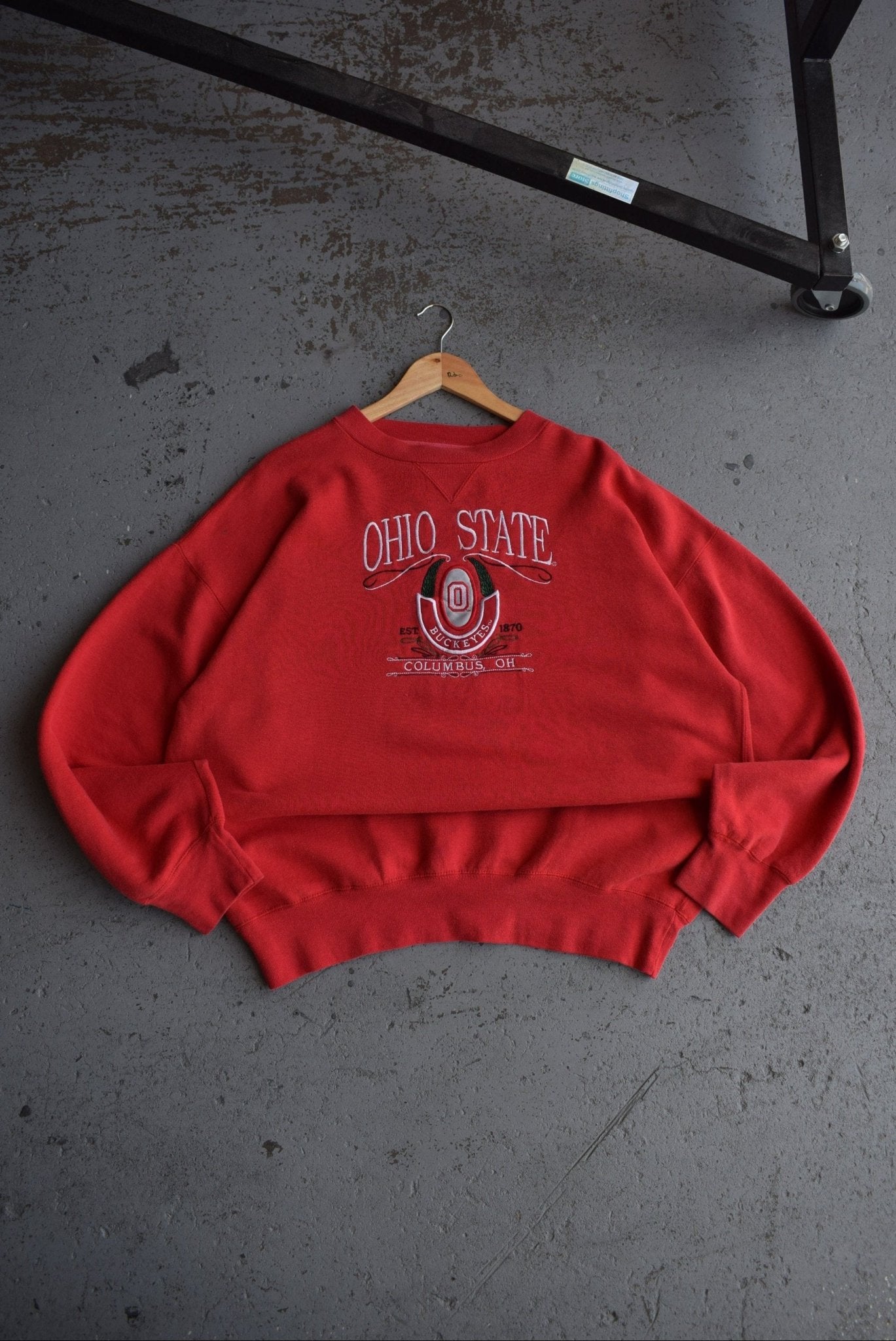 Vintage Ohio State University Embroidered Crewneck (XL) - Retrospective Store