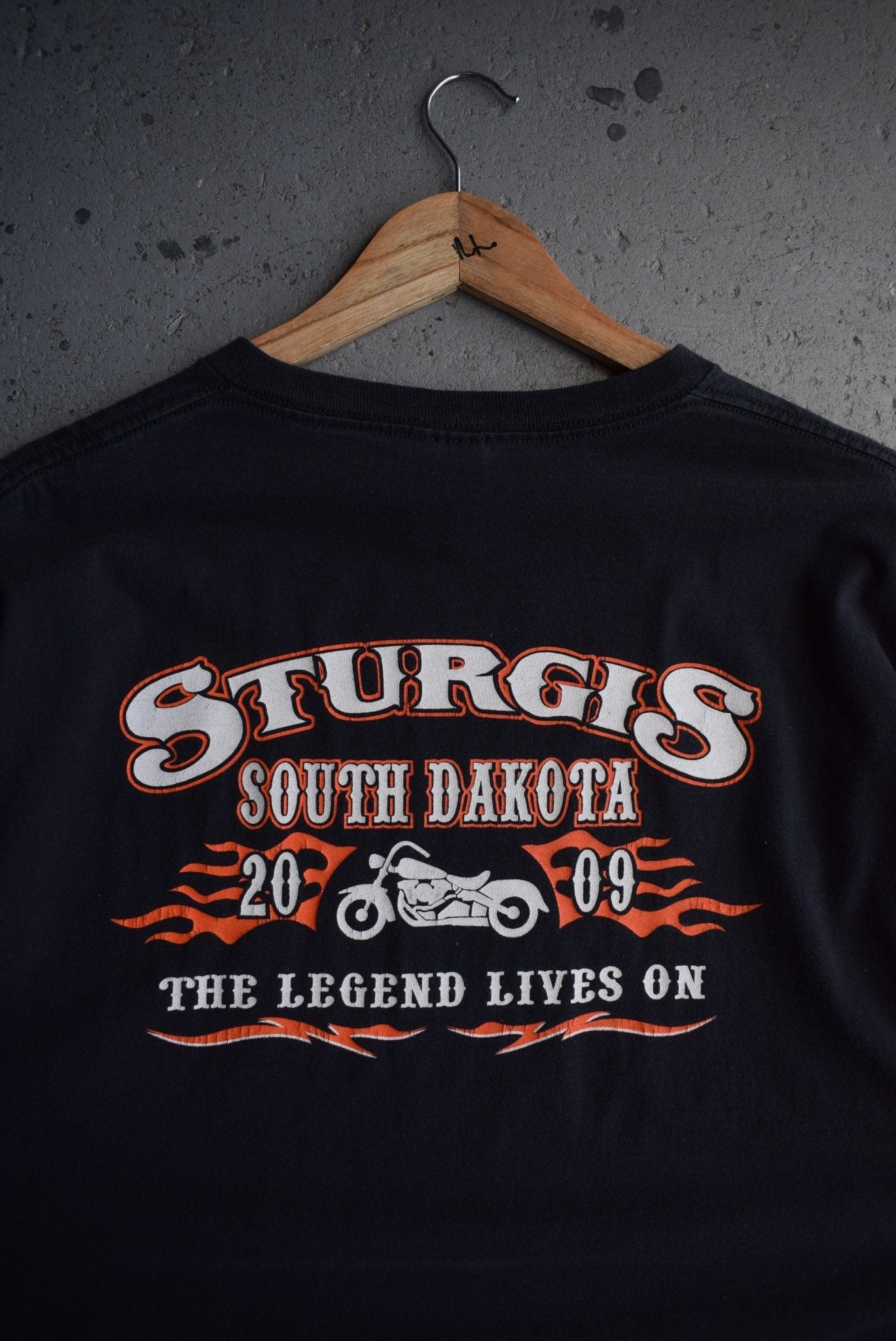 Vintage Old Bikes & Good Whiskey Tee (L) - Retrospective Store