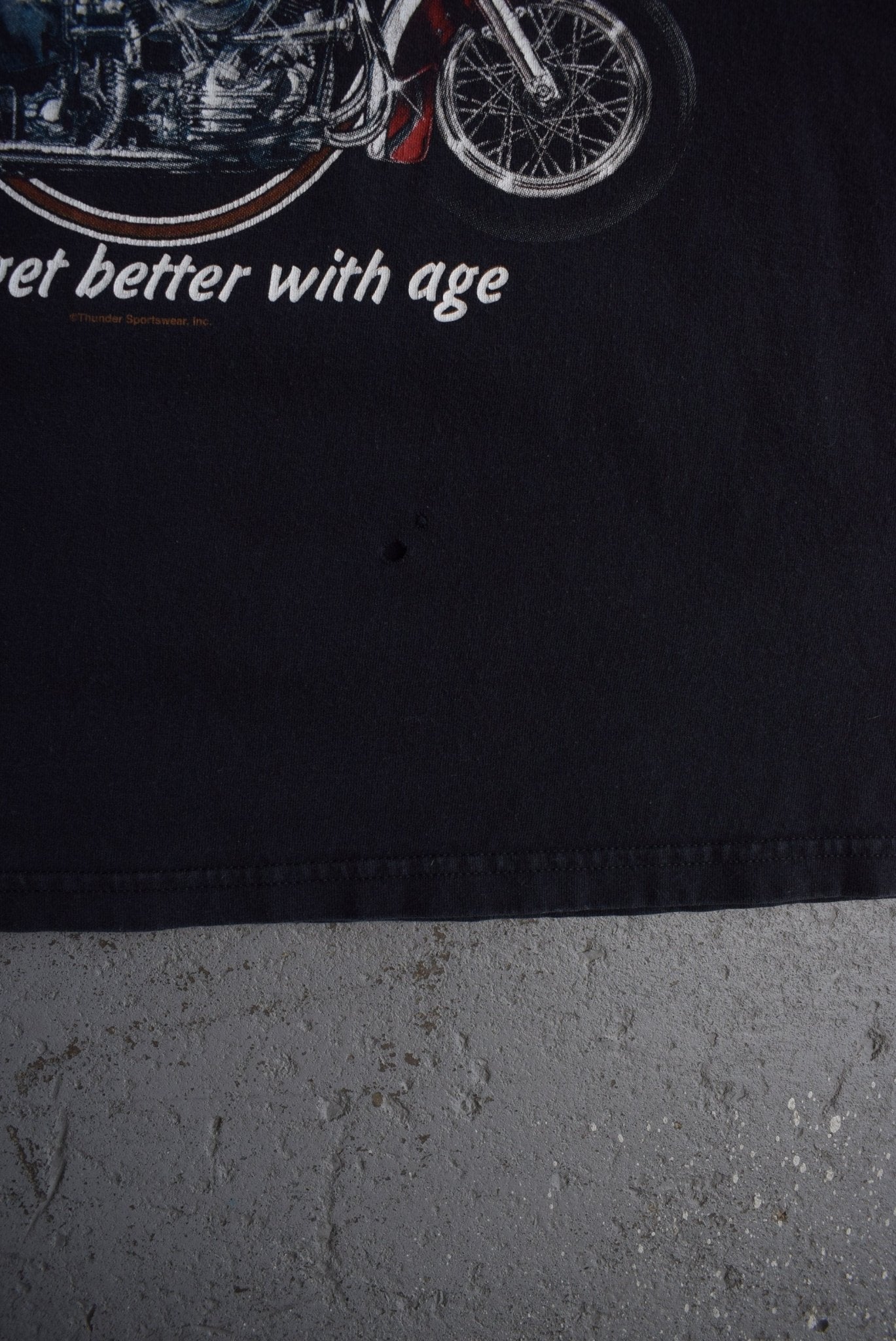 Vintage Old Bikes & Good Whiskey Tee (L) - Retrospective Store