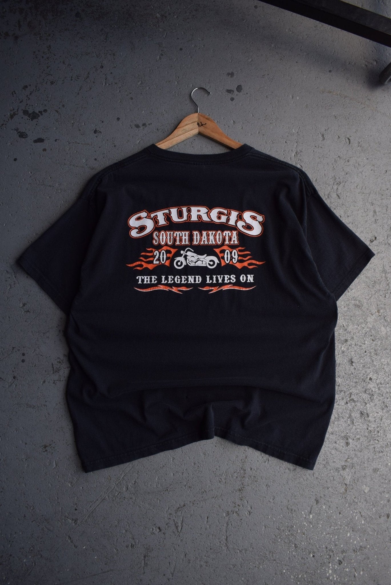 Vintage Old Bikes & Good Whiskey Tee (L) - Retrospective Store