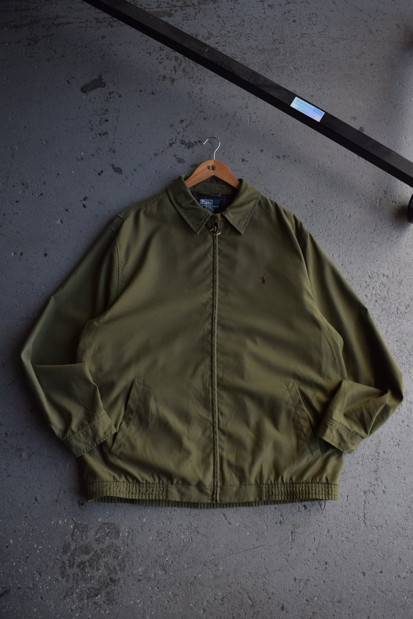 Vintage Polo Ralph Lauren Classic Logo Embroidered Harrington Jacket (XL/XXL) - Retrospective Store
