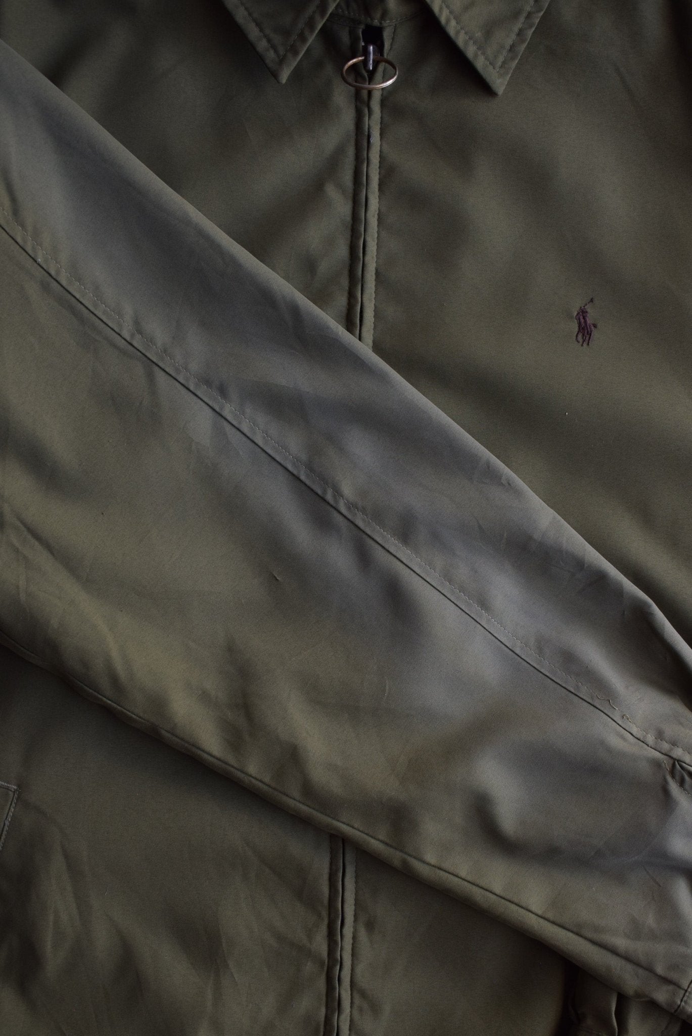 Vintage Polo Ralph Lauren Classic Logo Embroidered Harrington Jacket (XL/XXL) - Retrospective Store