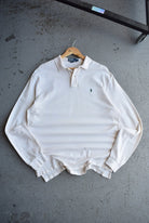 Vintage Polo Ralph Lauren Classic Logo Embroidered Long Sleeve Polo (XL) - Retrospective Store