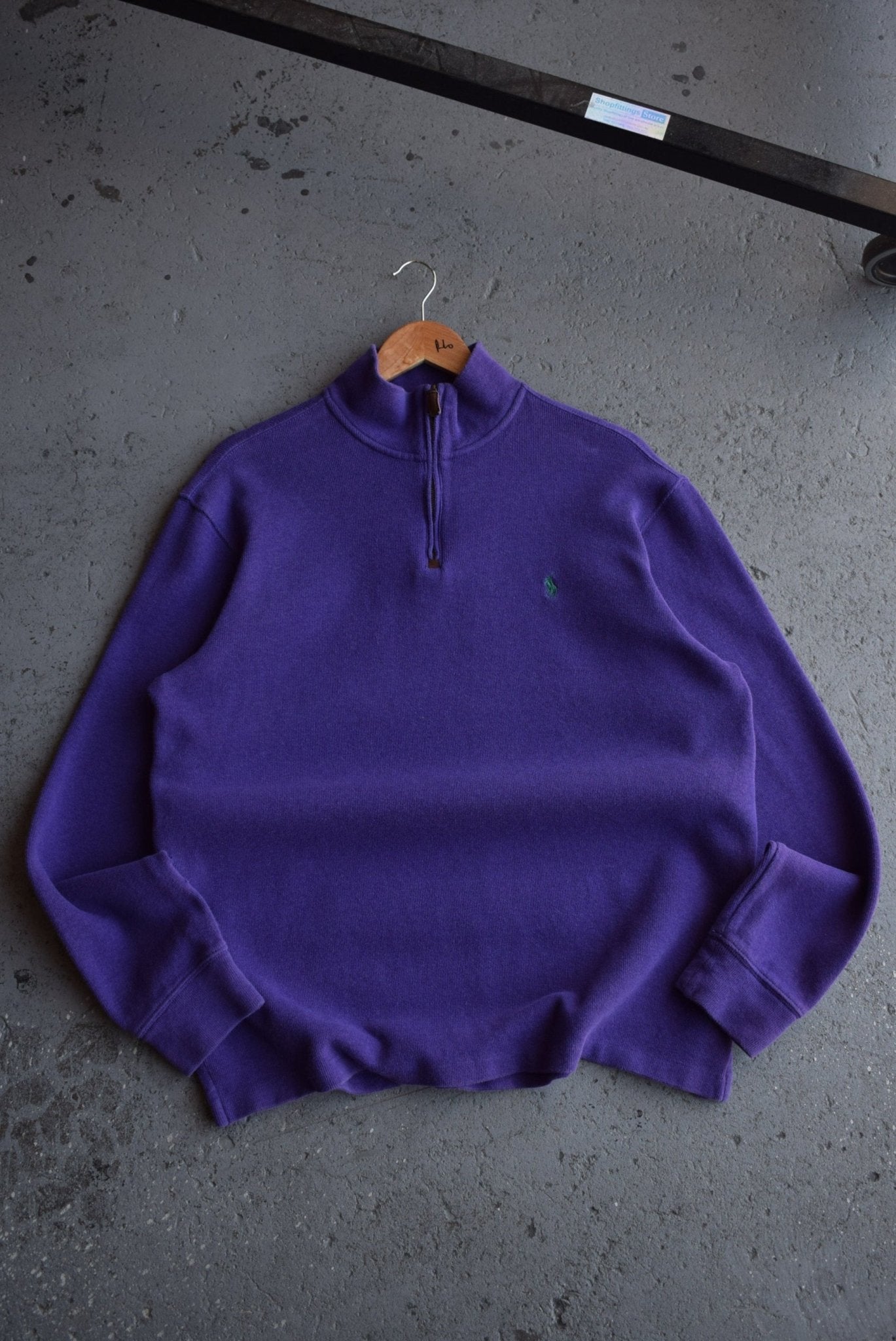 Vintage Polo Ralph Lauren Classic Logo Embroidered Quarter Zip (L) - Retrospective Store